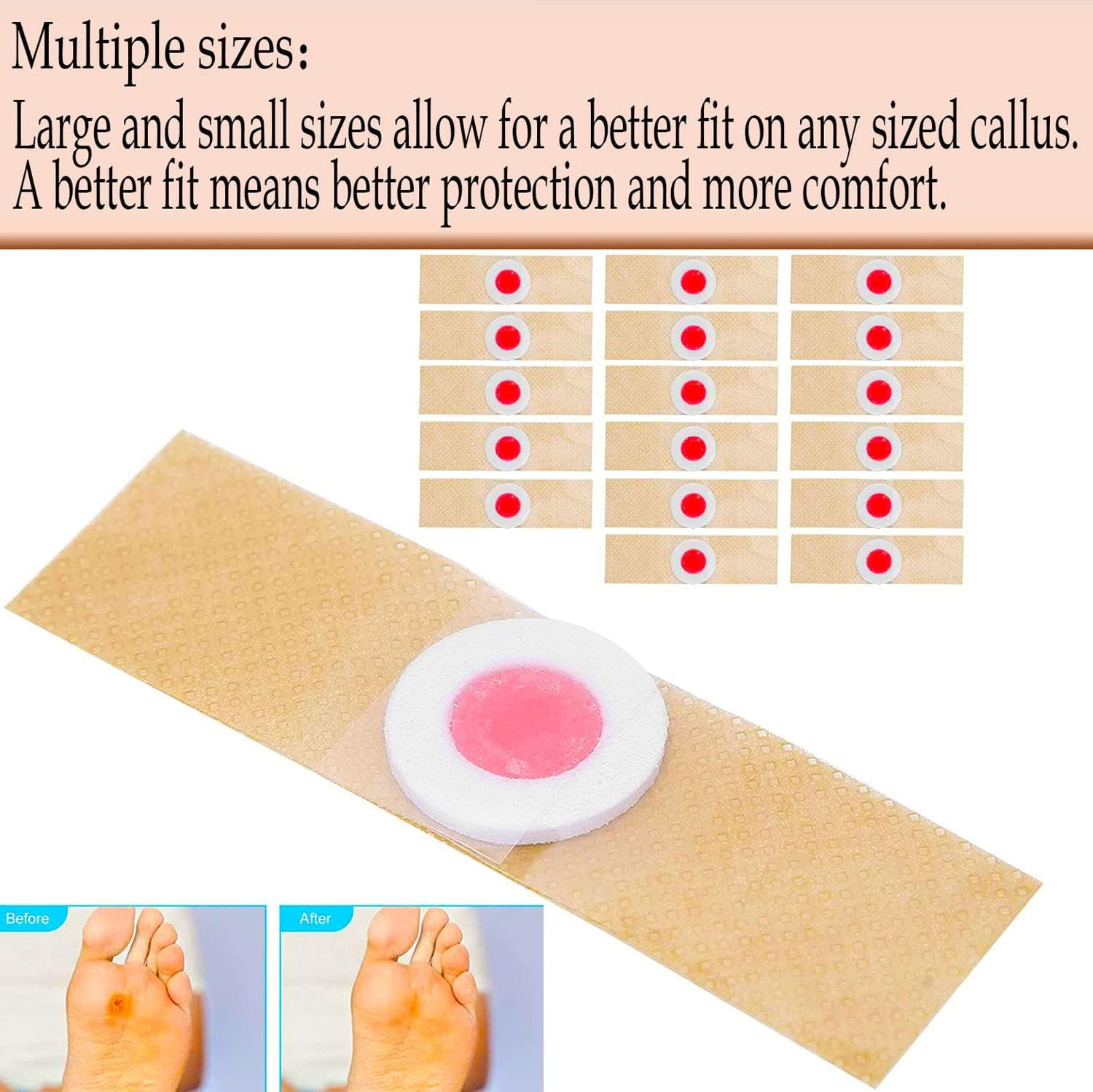 30 Pieces Corn Removers for Feet, Corn Removers for Toe, Foot Corn-Toe Corn-Callus Removal, Corn Remover Feet, Foot Corn Removers, Toes Corn Removal image number 3