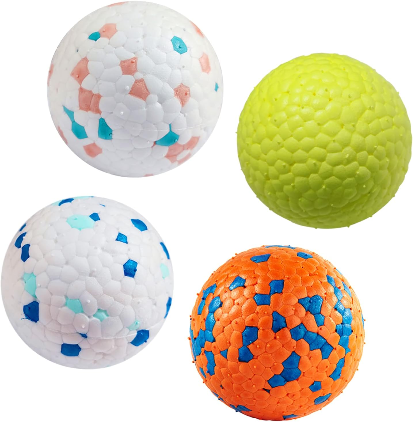 Indestructible Floating Bouncy Dog Balls for Small Breed Puppies - Lightweight, Durable, Odourless - 2.5" (4 Pack) image number 6