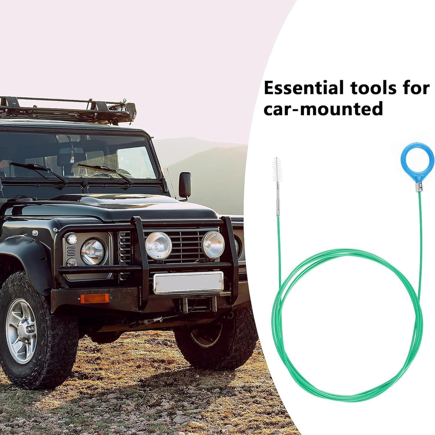 Auto Sunroof Drain Cleaning Tool, 2Pcs Car Pipe Cleaning Brushes, Flexible Tube Cleaning Brush, Slim Drain Dredging Tool image number 1