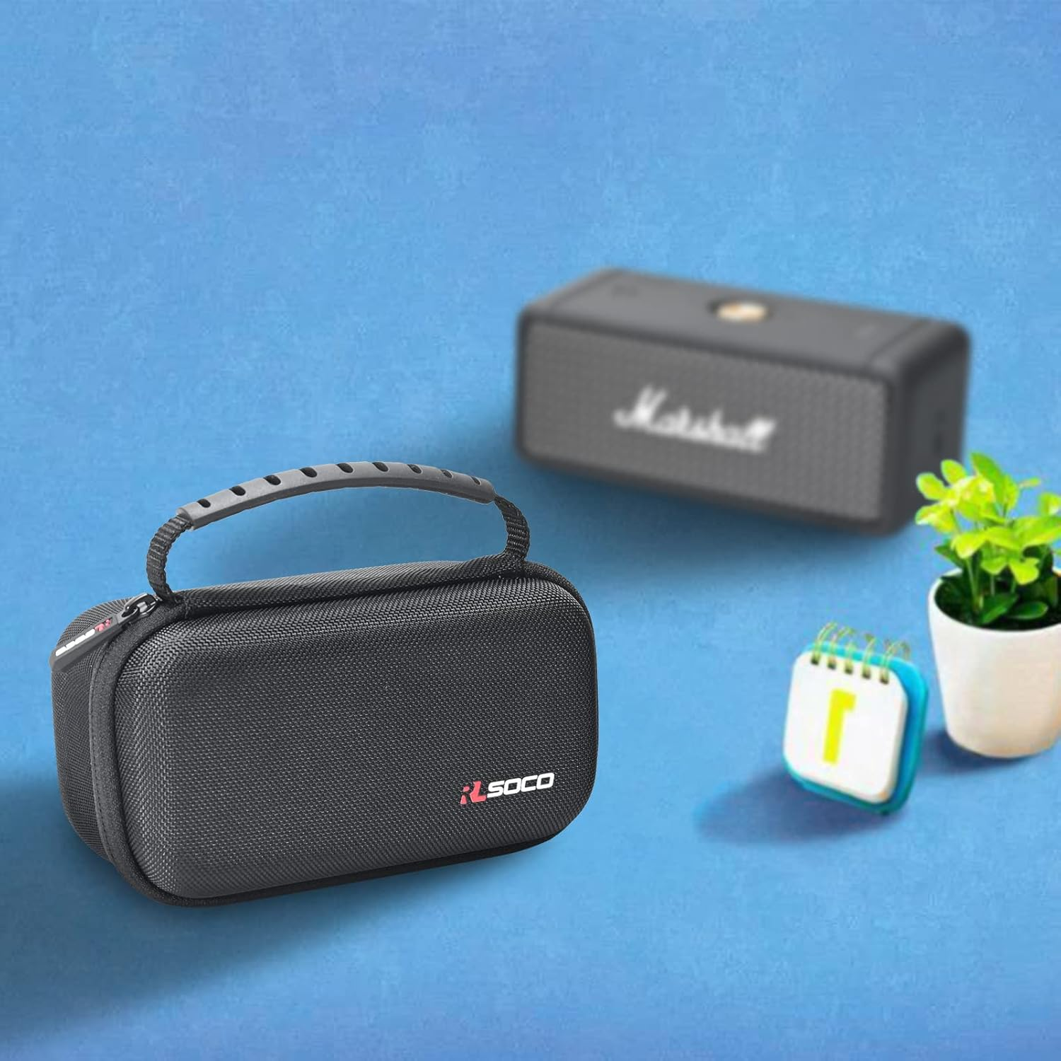 RLSOCO Hard Case for Marshall Emberton Iii/Marshall Emberton Ii/Marshall Emberton Portable Bluetooth Speaker,Lightweight Hard Case (Case Only) - Black image number 2