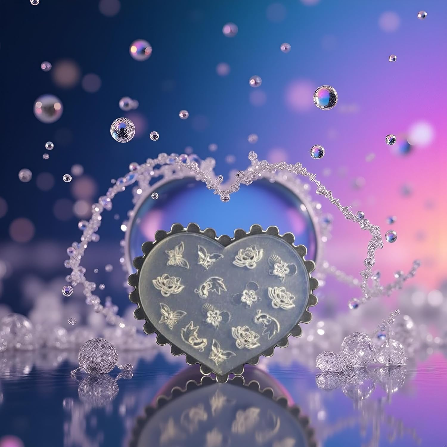 1Pc White DIY 3D Silicone Nail Art Decortive Design Mold,Various Patterns and Shapes,Nail Art Making Tools,Mould False Nails and Accessories,False Nail Tips and Polish,Foot,Hand and Nail Care image number 1