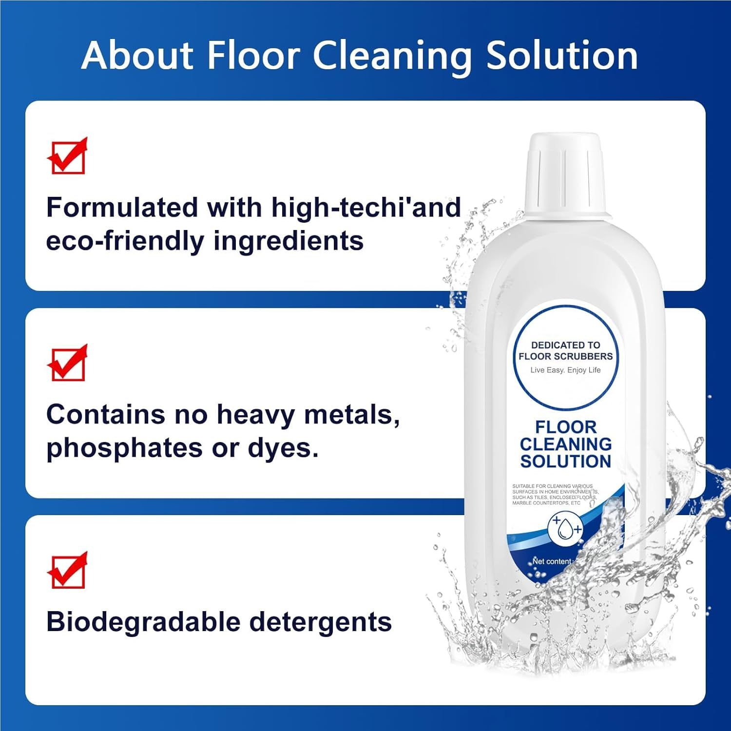 2 Bottle Floor Cleaning Solution Compatible with Tineco, Eco-Safe Mop Solution, Deep Cleans for Multiple Hard Floors, Suitable with All Robot Vacuums with Mopping and Cordless Wet/Dry Vacuum Mop image number 2