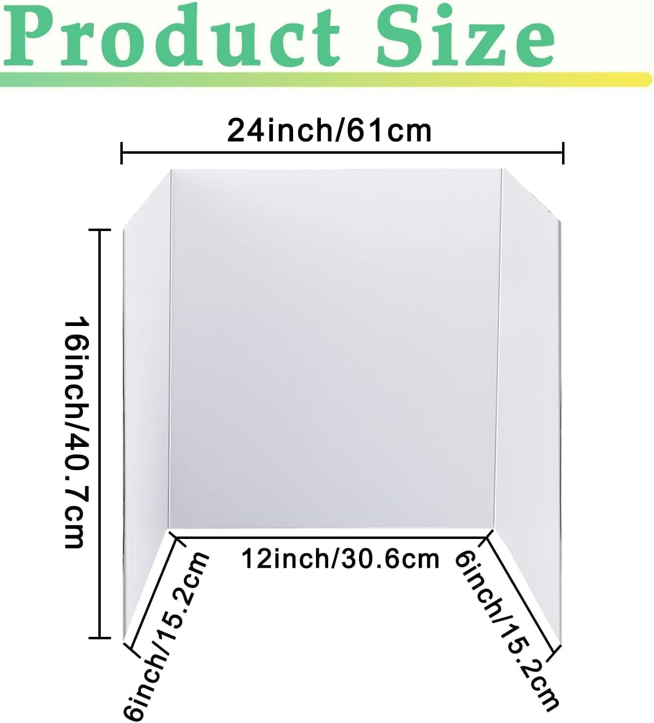 Tri-Fold Presentation Boards, 4Pcs Trifold Poster Board with Tape, White Corrugated Display Board, White Corrugated Project Boards for Science Fairs, 24X16 Inches image number 1