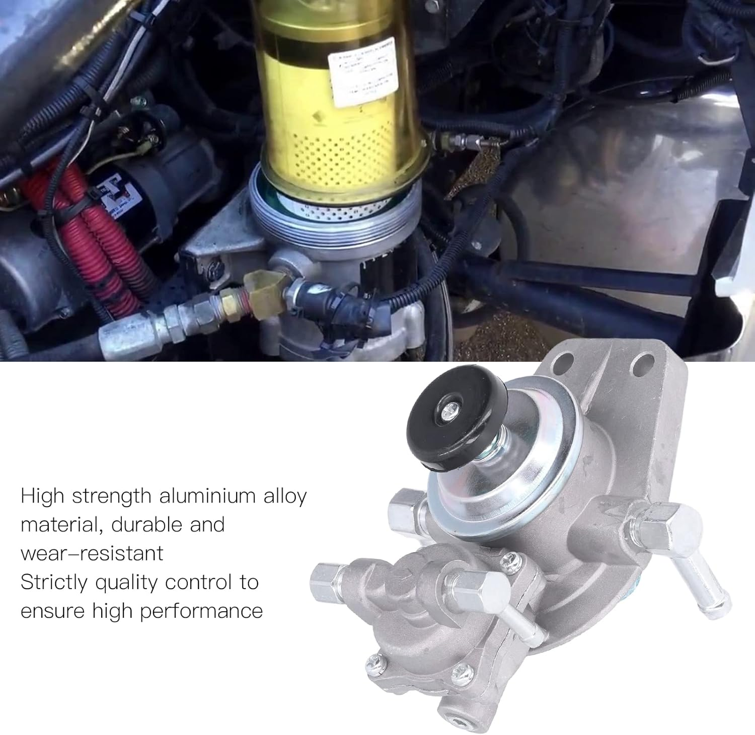 Fuel Filter Mounting Base Primer Pump, Hand Priming Pump Mounting Base 16401‑VK511 Replacement for Navara D22 YD25DDTI image number 3