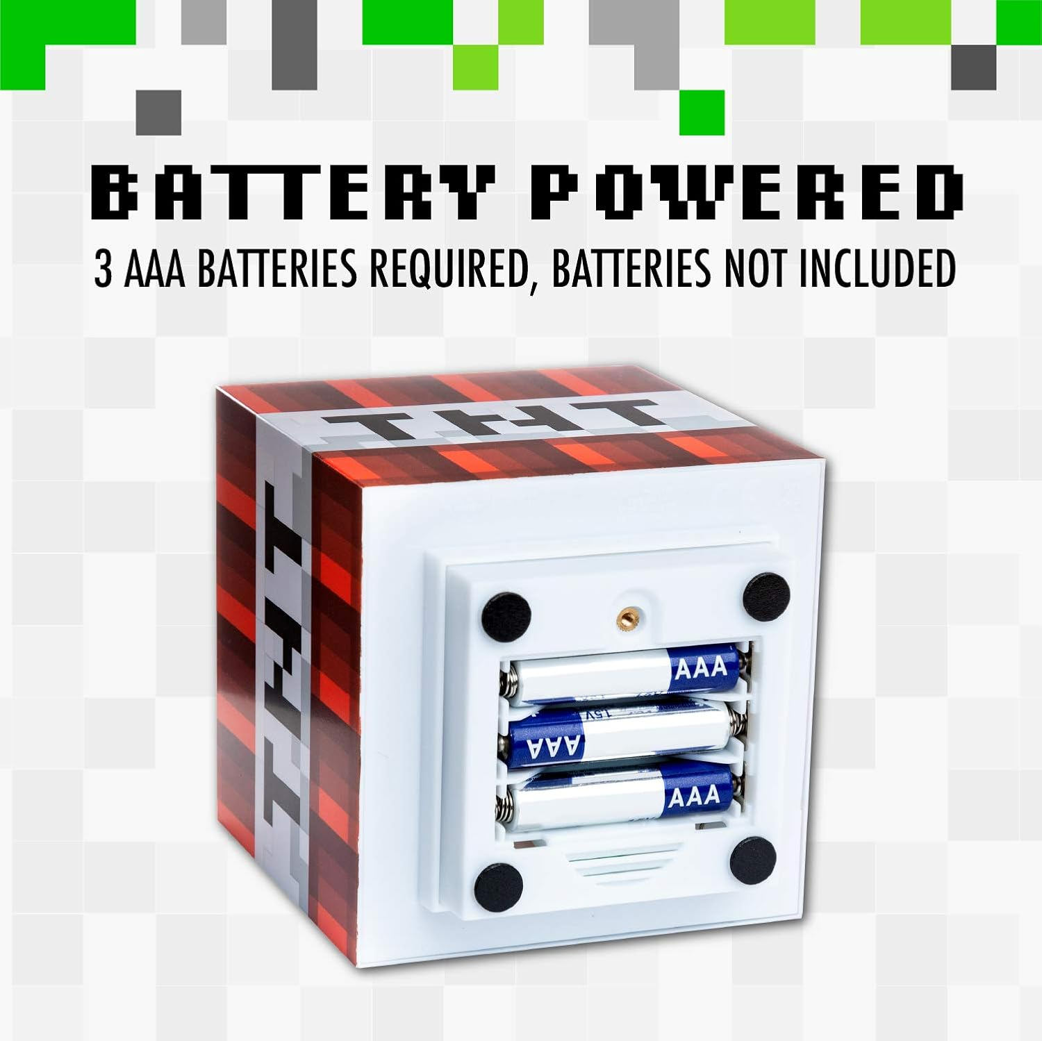 Paladone Minecraft Desk Lamp, Light Gray, LED, Plastic, 12Cm (4.7 Inches) Tall, Requires 2 X AAA Batteries