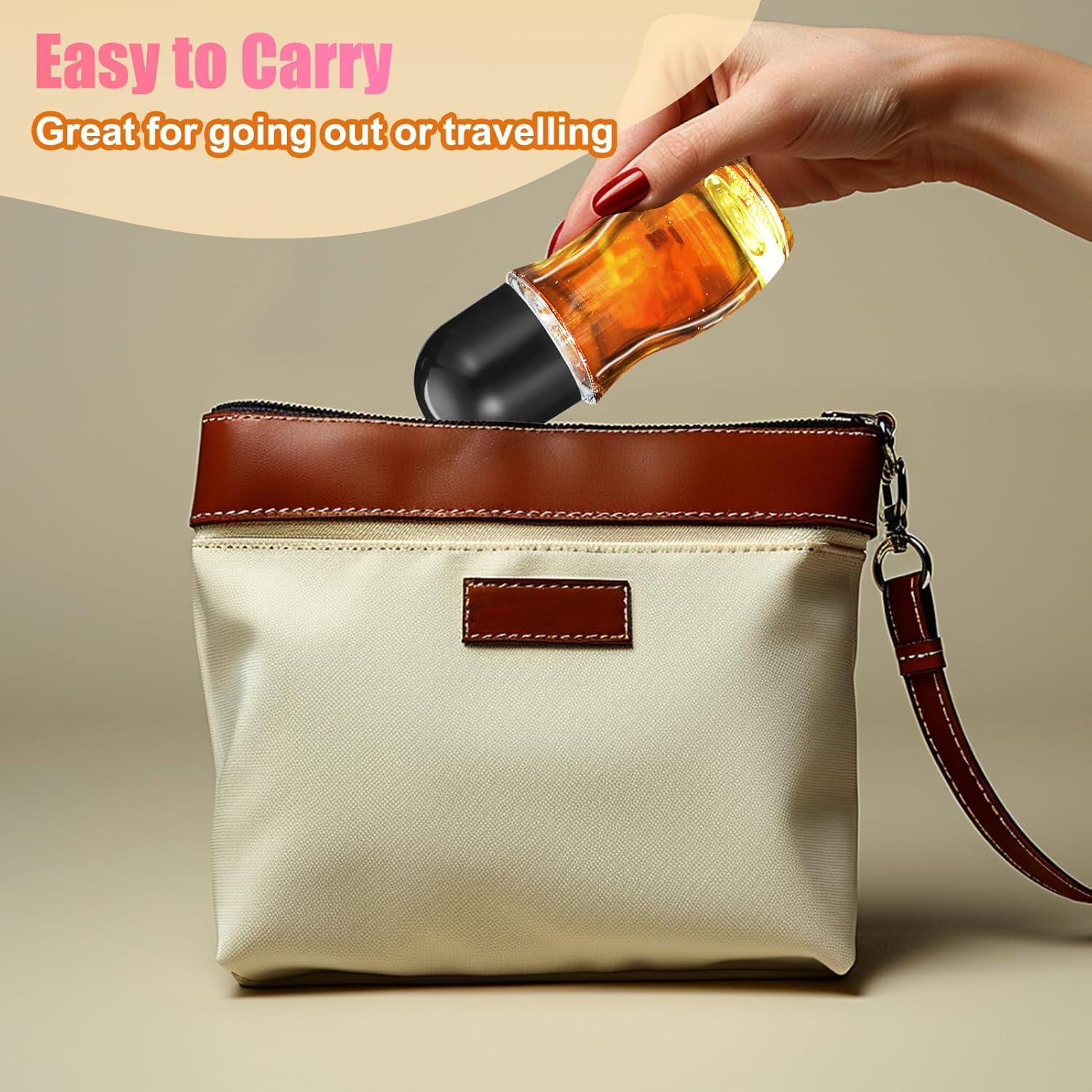 OTXKXBLP 2PCS Glass Empty Roller Bottles with Plastic Roller Ball, Deodorant Roll on Bottles Containers Leak Proof Massage Roller Ball Bottles with Cap for Essential Oils Perfume Cosmetics(30Ml+50Ml) image number 5