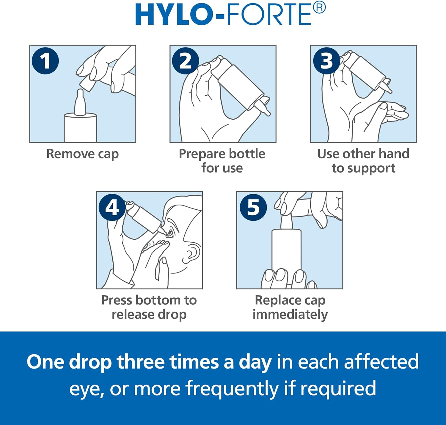 Hylo-Forte Eye Drops - Thick Dry Eye Drops for Severe Dry Eye Treatment. Suitable Post Operative and Contact Lenses Use. Long Lasting Preservative Free, 7.5 Ml image number 6