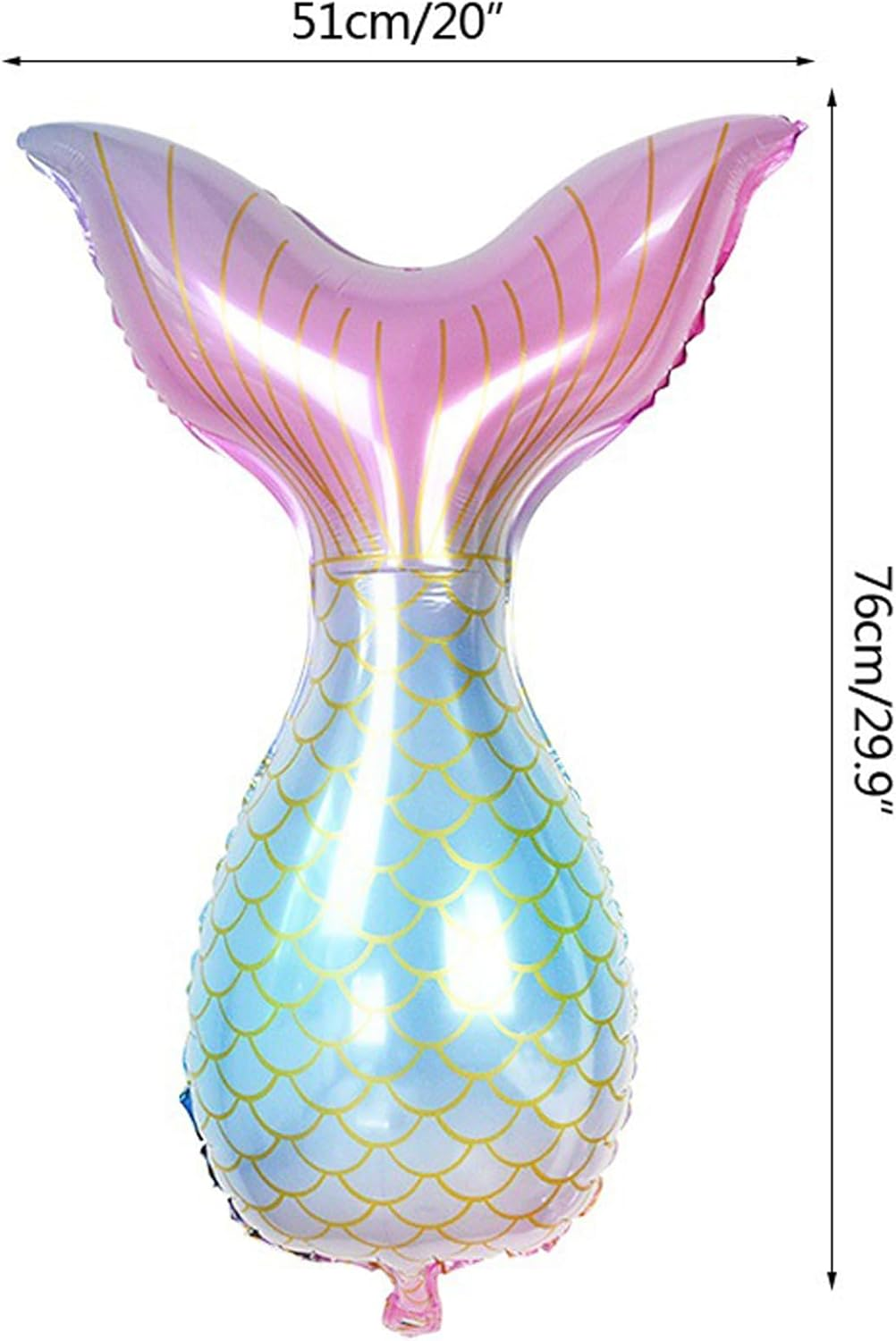 Haobase 7Pcs Mermaid Foil Balloons Set, Mermaid Sea Theme Birthday Party Decoration 32 Inch Number Foil Balloon Mermaid Tail Balloon Shell Balloon (9Th) image number 1