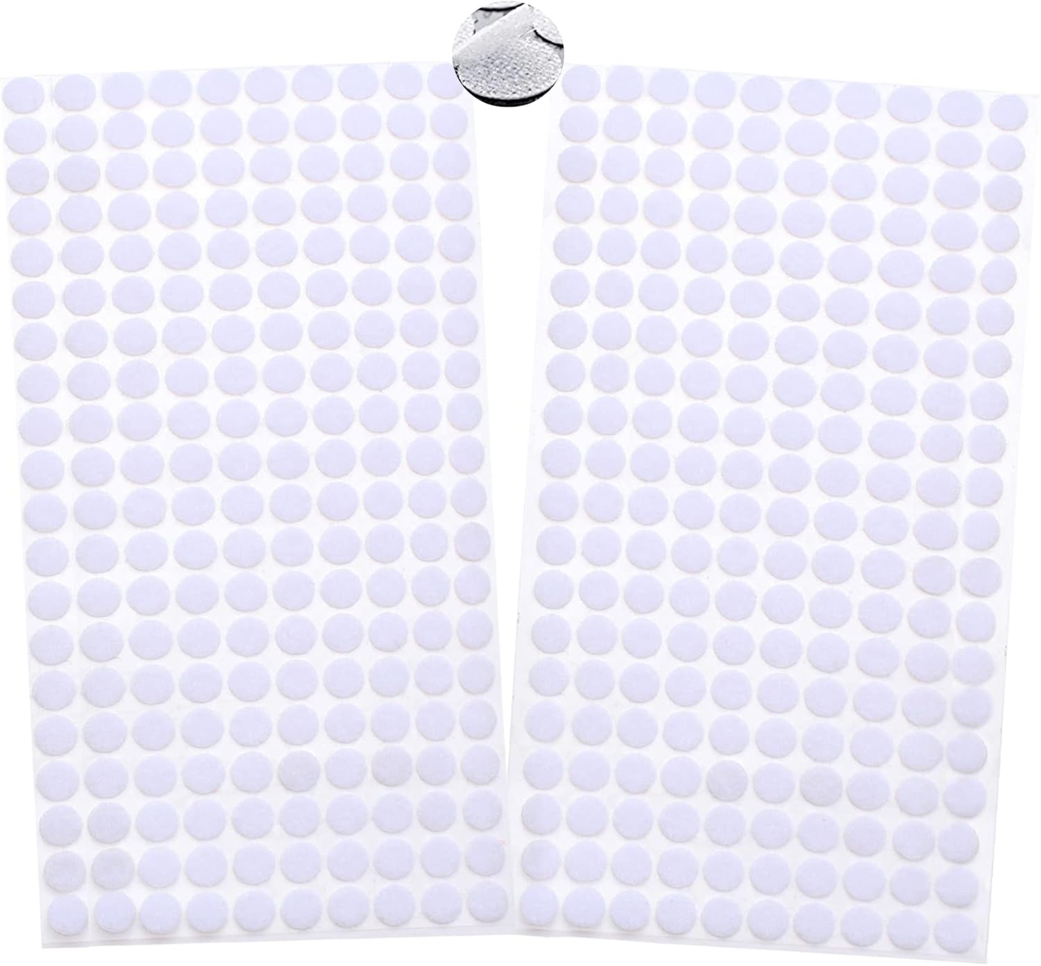 400Pcs Self Adhesive Dots, 200 Pairs Hook and Loop, 10Mm, White, for Home, School, Office image number 1