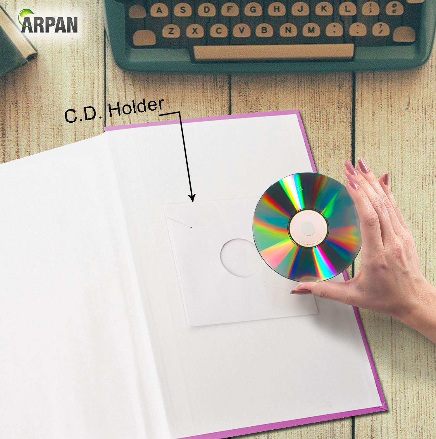 ARPAN Large Purple Memo Slip in Photo Album 300 6X4 Photos - Black image number 6