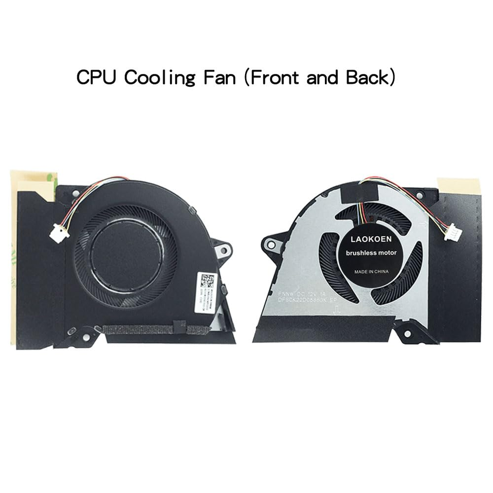 New Replacement Cooling Fans for ASUS Rog Zephyrus G14 GA401Q GA401QC GA401QE GA401QH GA401QM GA401QEC-K2064T Laptop 13NR05S0AP0101 13NR05S0AP0201 DFSCK221151818 FNNX DFSCK22D05883K FNNW DC12V image number 5