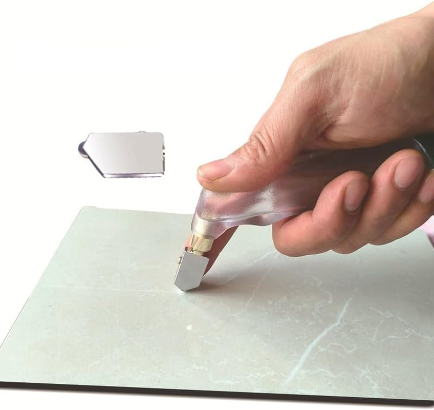 Glass Cutting Tool Kit with Pistol Grip Oil Feed Glass Cutter, 3 Pcs Replacement Head(3Mm-12Mm, 6Mm-19 Mm) Tungsten Scribe Engraving Pen, Screwdriver and Oil Dropper image number 4