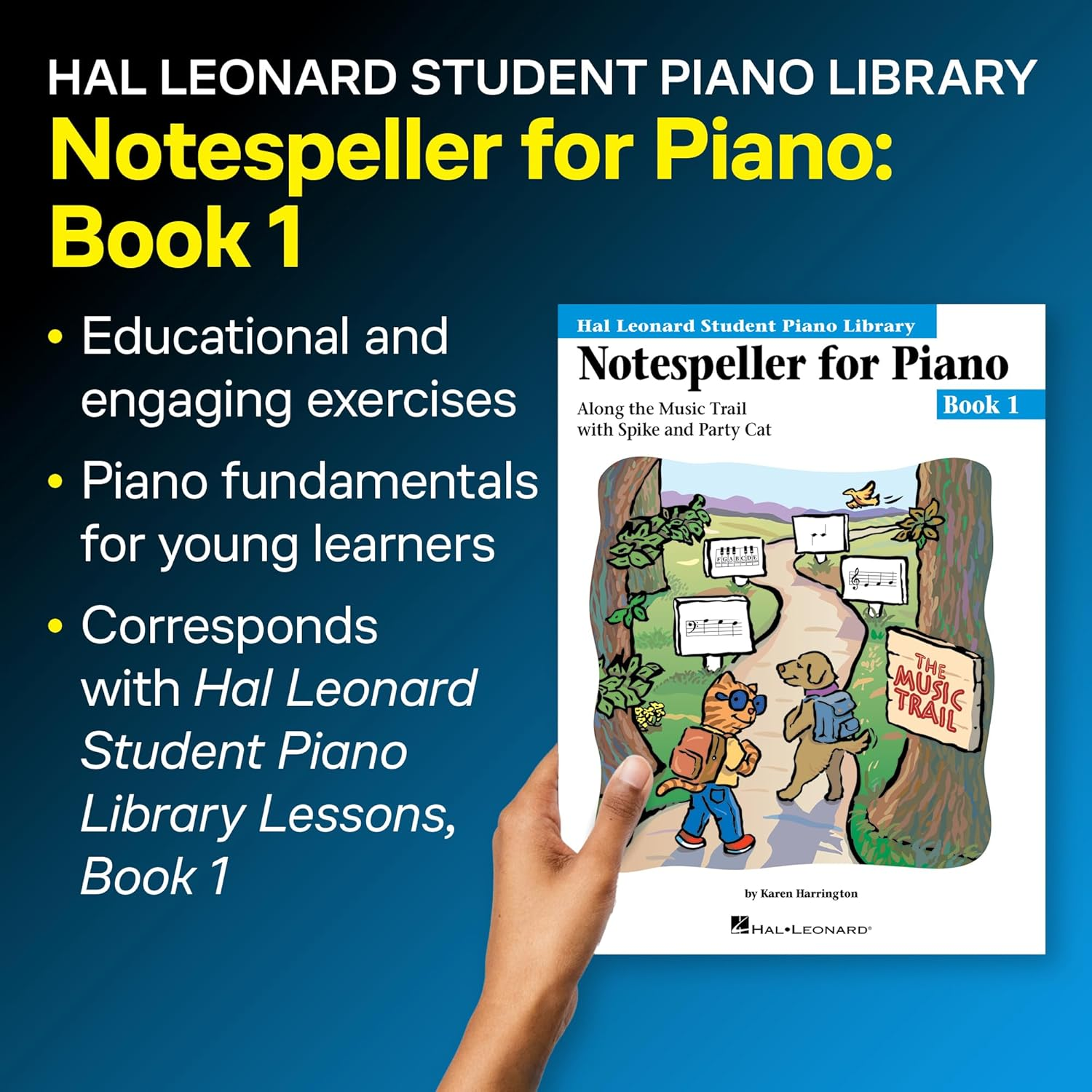 Notespeller for Piano - Book 1 Hal Leonard Student Piano Library Beginner Piano Method Treble and Bass Staff Note Reading Activities image number 5