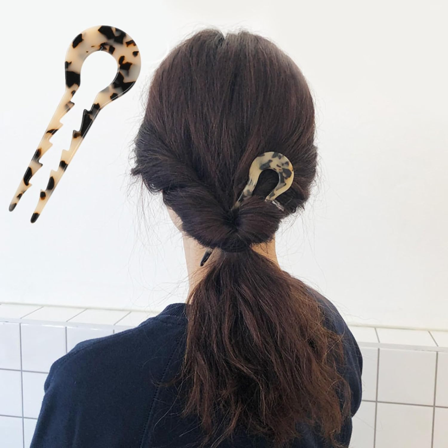 TYXHXTF Pack of 3 U Shaped Hair Pins, Hair Pin Bun French Hairpin, U-Shaped Hair Clips, Large Hair Pin for Women Girls image number 2