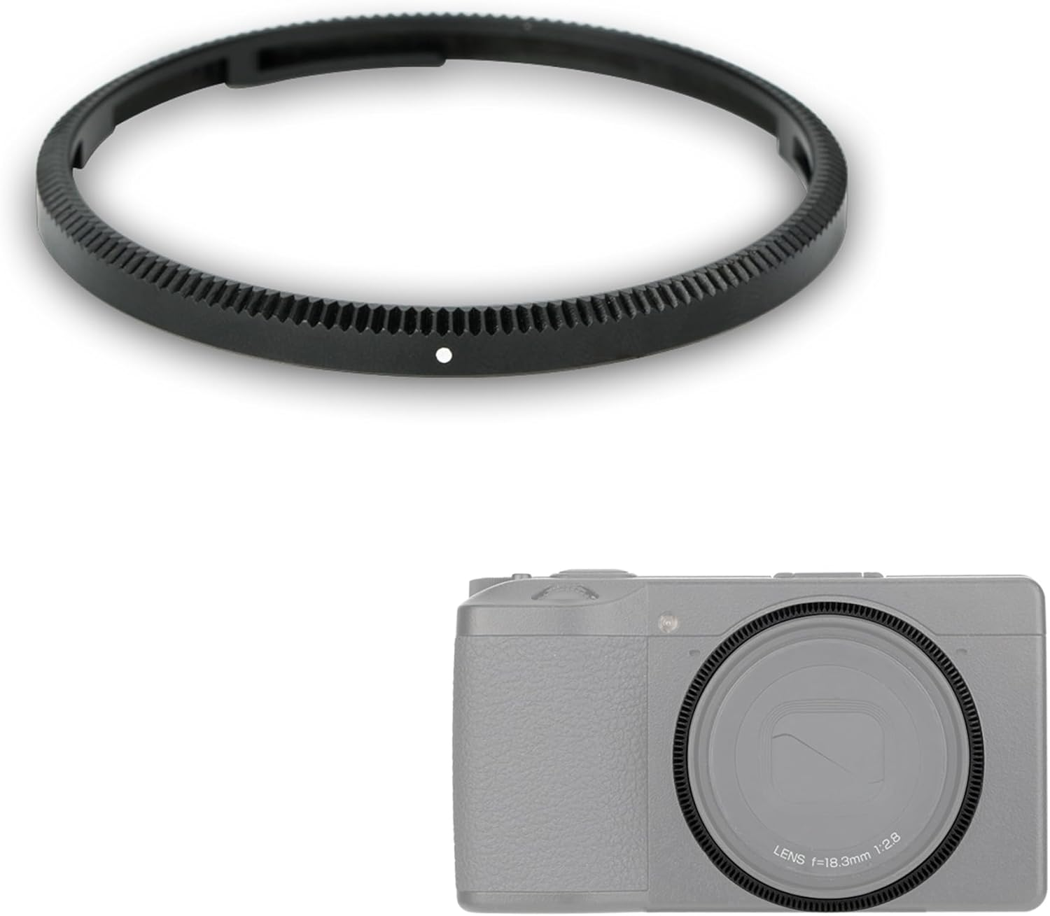 JJC GN-1 Aluminium Alloy Lens Decoration Ring, Anti-Lost Spare Accent Ring for Ricoh GRIII GRM3 GR3 HDF Camera, Replaces Ricoh GN-1 Lens Ring - Black image number 3