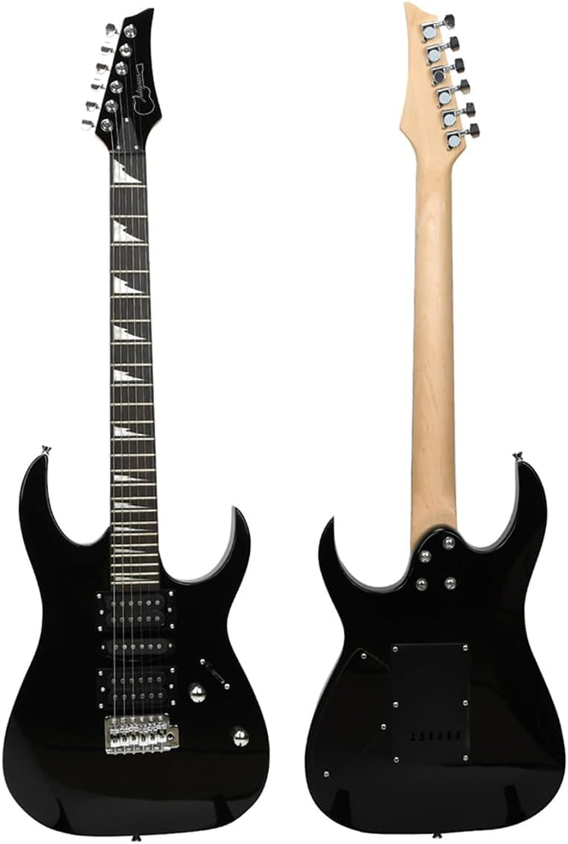 39 Inch 6 Strings 24 Frets Electric Guitar with Bag and Accessories (Black) (Black) image number 3