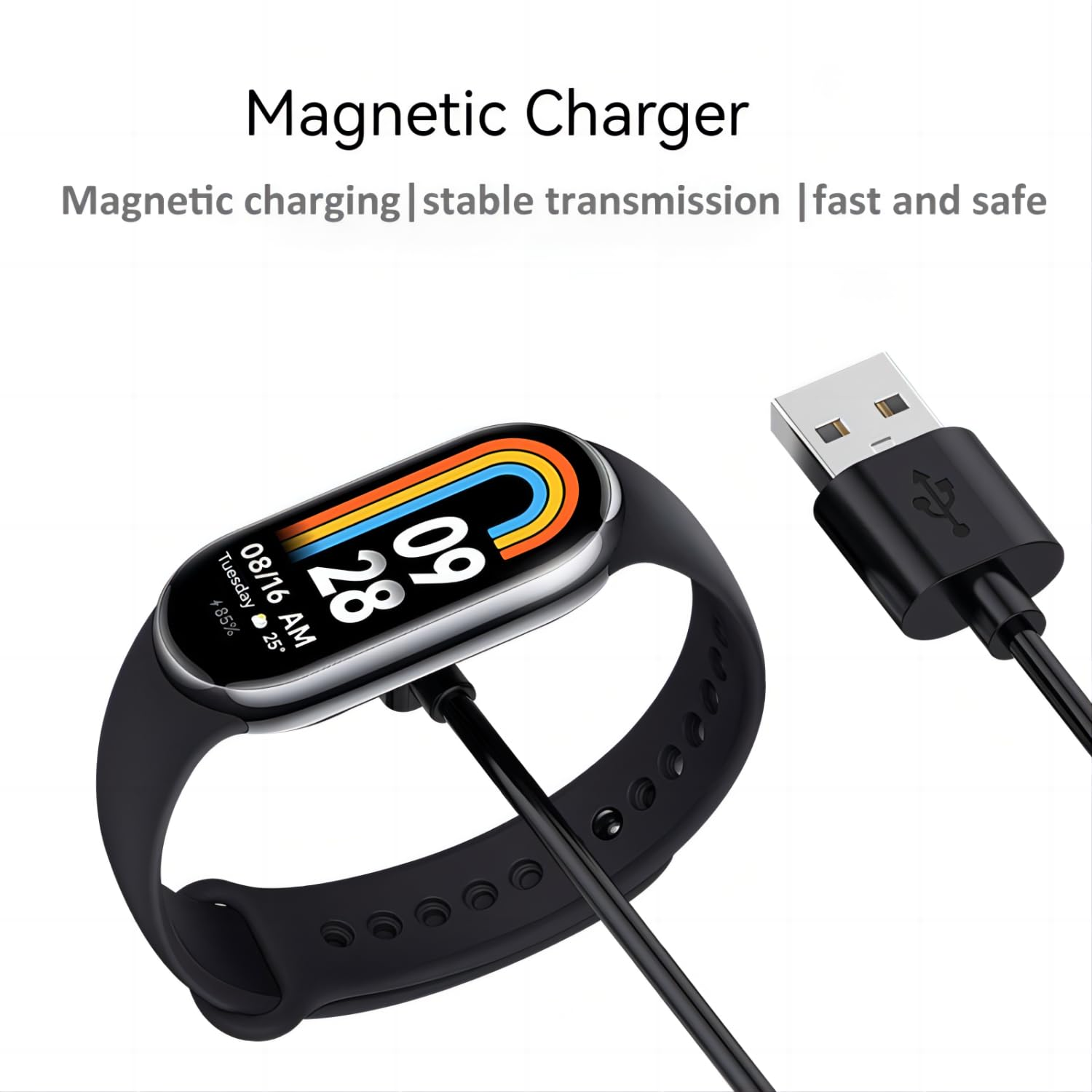 USTIYA Charger for Xiaomi Mi Band 10/9/9 Pro/9 Active/8/8 Pro/8 Active and for Redmi Watch 5/5 Active/5 Lite/4/3 Lite/3 Active/Smart Band 2/3 Adaptador Replacement USB Adapter Cables image number 4