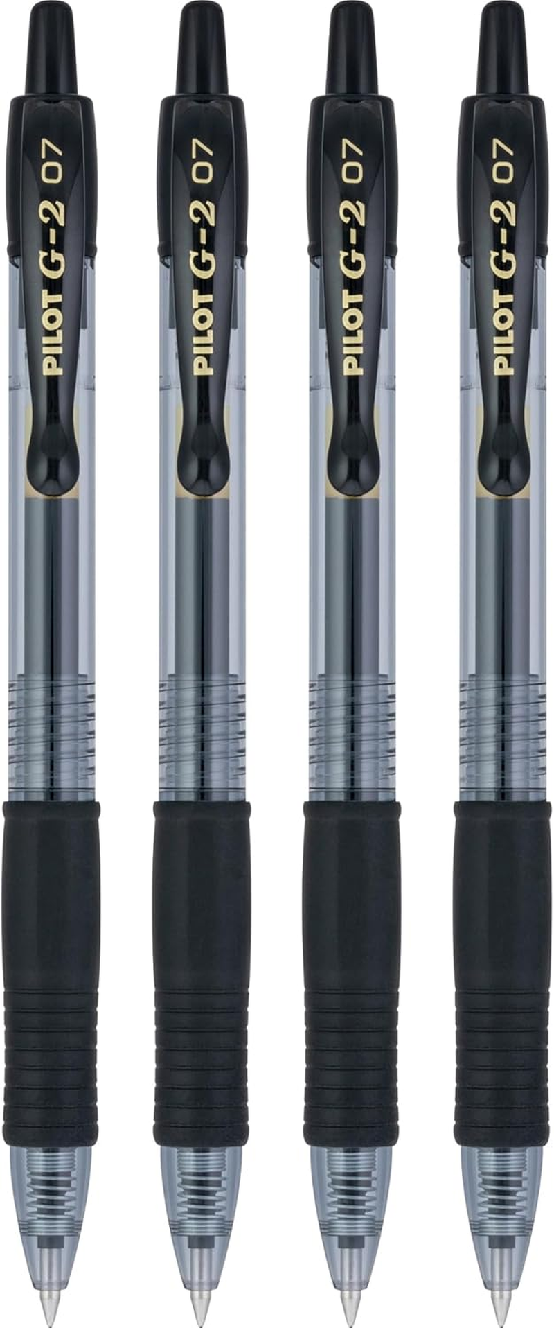 PILOT G2 Premium Refillable & Retractable Rolling Ball Gel Pens, Fine Point, Black Ink, 4-Pack (31057) - Red image number 3