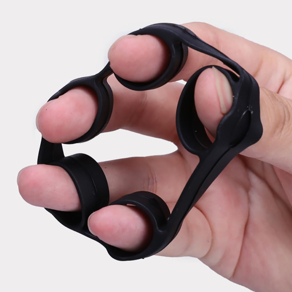 Tongke Hand Grip Strengthener, 5-60 KG (22-132Lbs), Finger Exerciser, Hand Grip Circle, Finger Trainer, Stress Relief Ball, Black, Silicone, Ball, Hand Strengthener, Exerciser image number 3