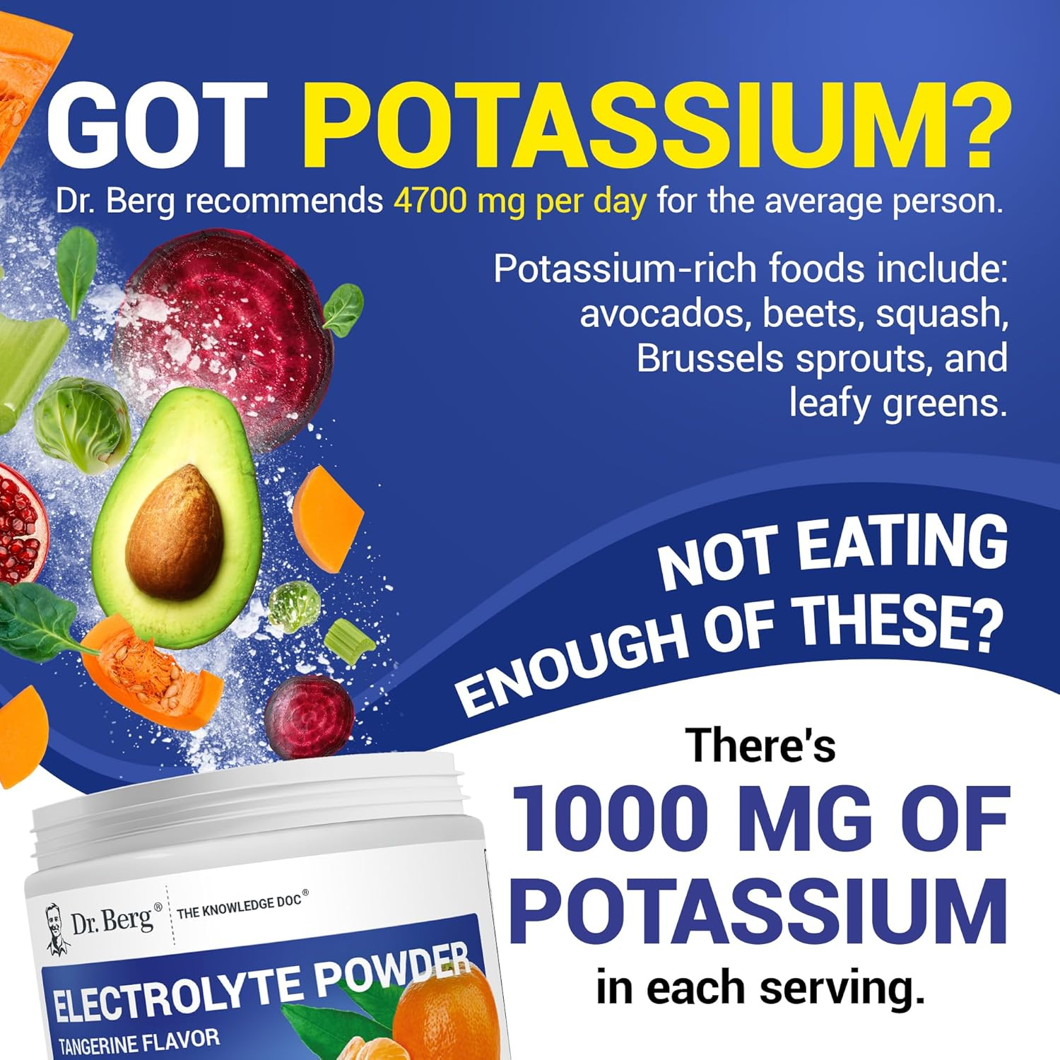 DR. BERG NUTRITIONALS Original Keto Electrolytes Powder (50 Servings) - Zero Artificial Ingredients - Sugar Free Electrolyte Powder - No Maltodextrin - Hydration Powder - Tangerine 1 image number 3