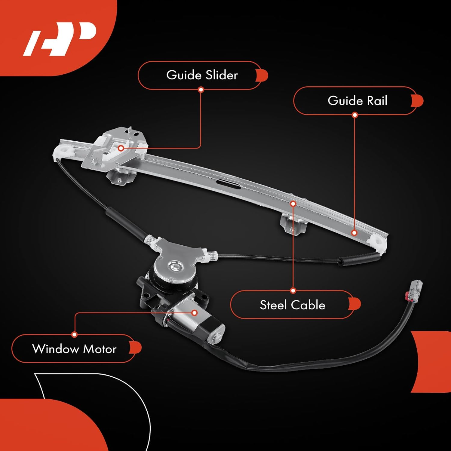 A-Premium Power Electric Window Regulator with Motor for Honda Civic 1996-2000 Front Passenger Side