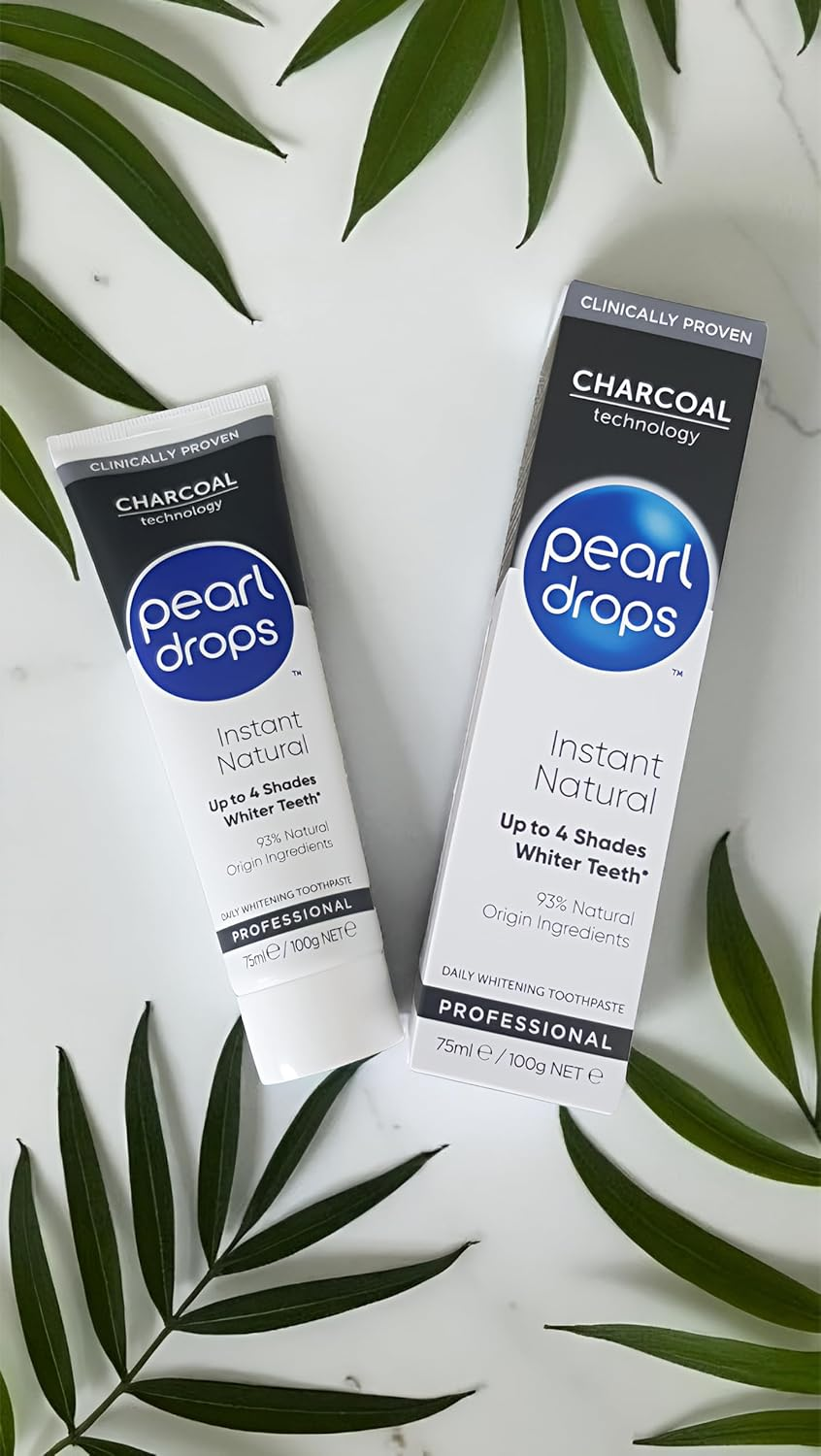 Pearl Drops Instant Natural White Charcoal Whitening Toothpaste, 100G image number 4