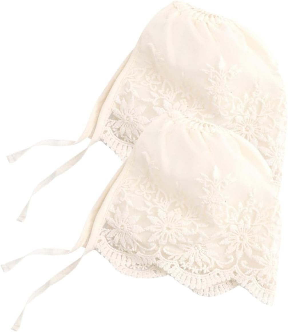 BESTOYARD 2Pcs Newborn Lace Bonnet Summer Hat for Soft Breathable Cap Tie Closure for Showers Special Occasions image number 3