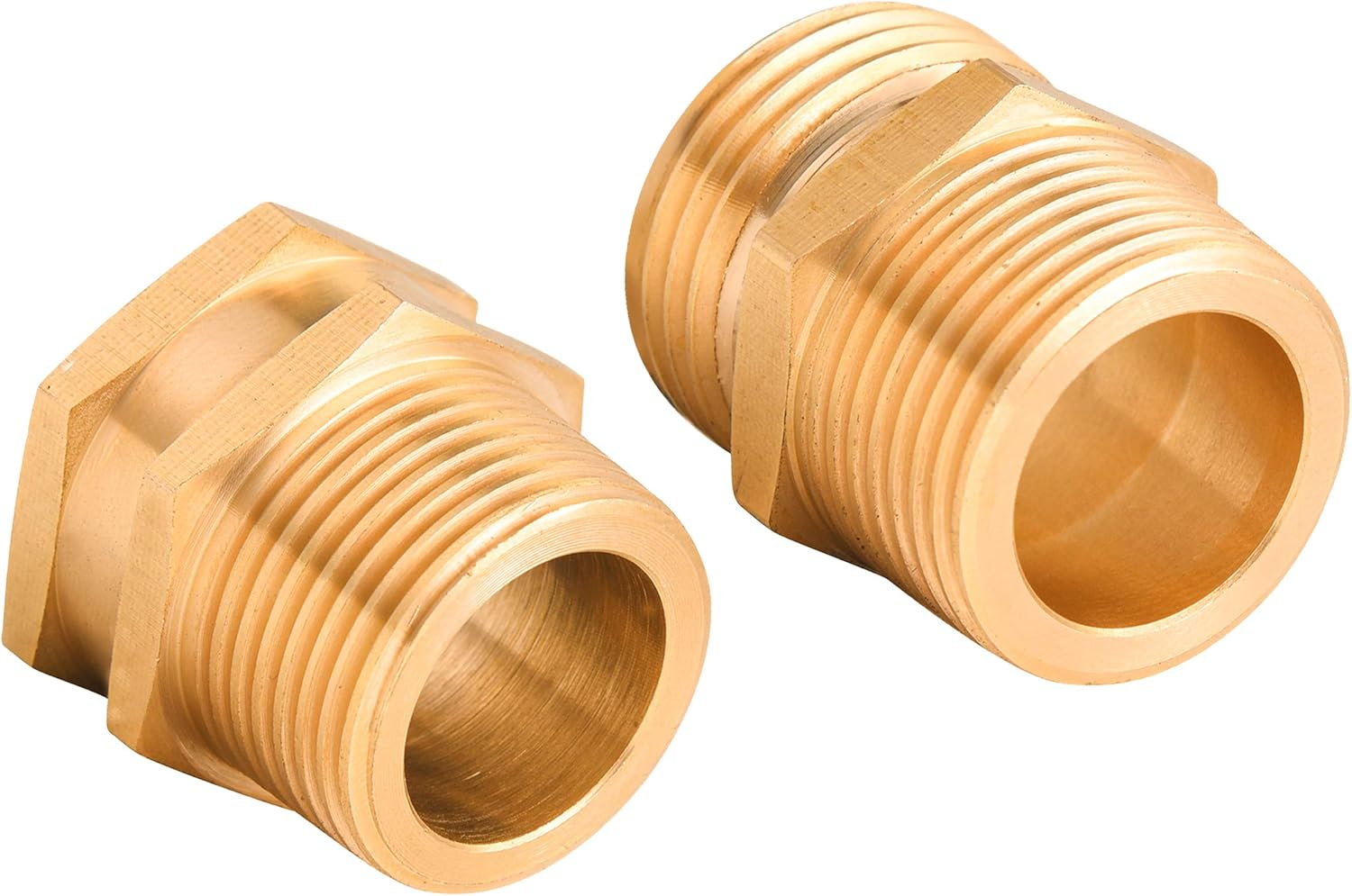 M MINGLE Garden Hose Adapter, 3/4 Inch GHT to 3/4 Inch NPT Brass Connector, with Extra 8 Washers image number 4