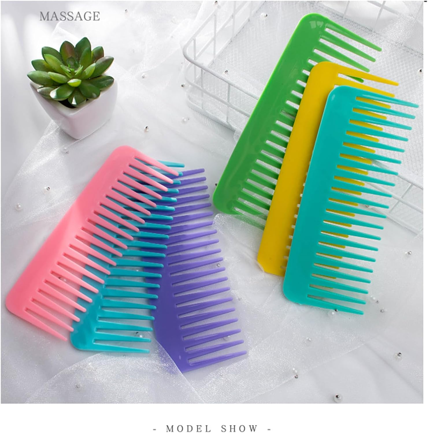 CALLYSONIC Pack of 6 Curl Combs for Women, Wide Tooth Comb, Comb for Curls, Mini Hair Comb, Antistatic Hair Coarse Comb, Hair Comb Women'S Hairdresser Styling Comb Men and Women (6 Colours) image number 3