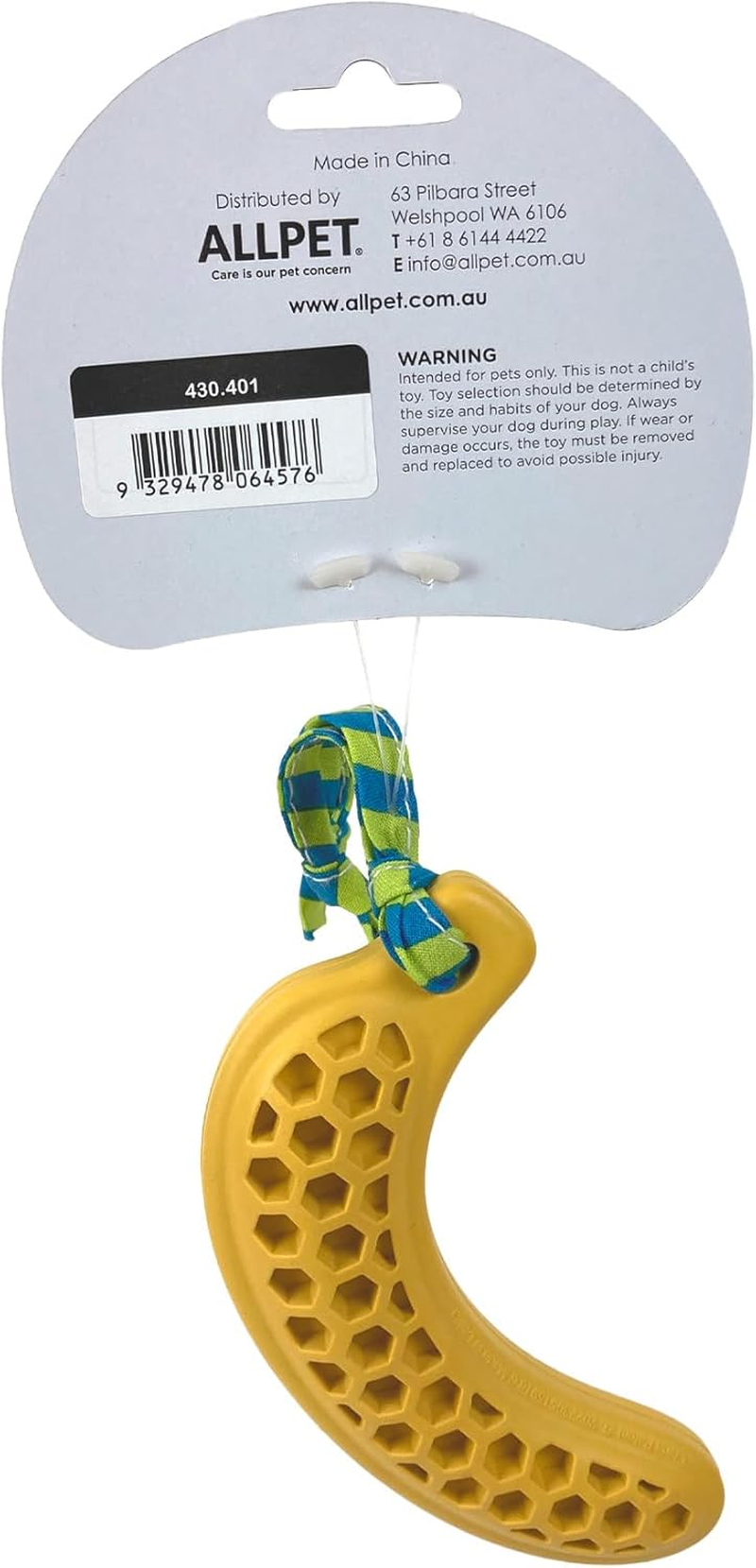 Ruff Play Rubber Dental Banana Dog Toy, Yellow - Dog Teething Toy, Chew Toys, Durable Chew Toys, Safe & Non-Toxic, Aids Dogs Dental Health image number 1