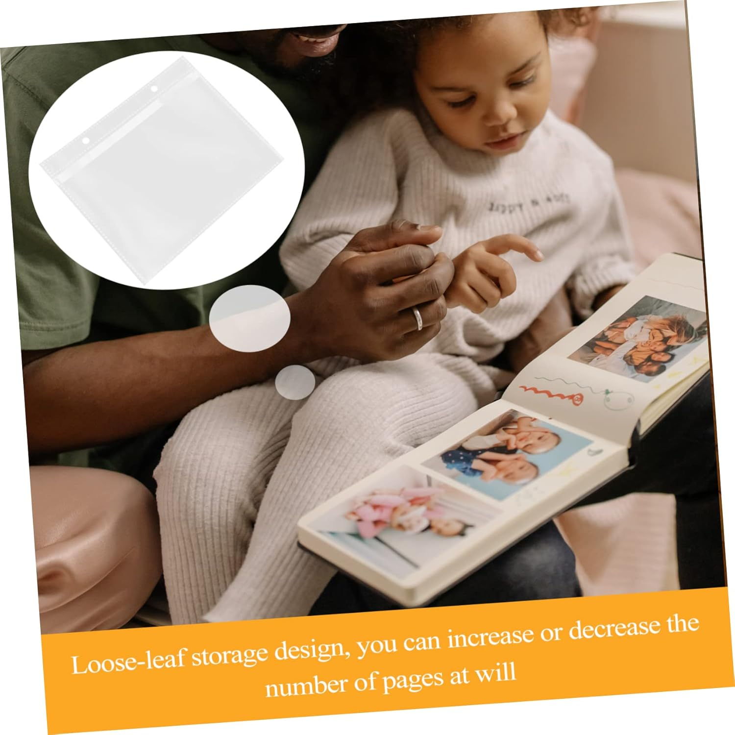 HAPINARY Album Pages Sleeves 20Pcs Photo Sheet Page Protectors 6 Inch for Safe and Organized Photo Storage