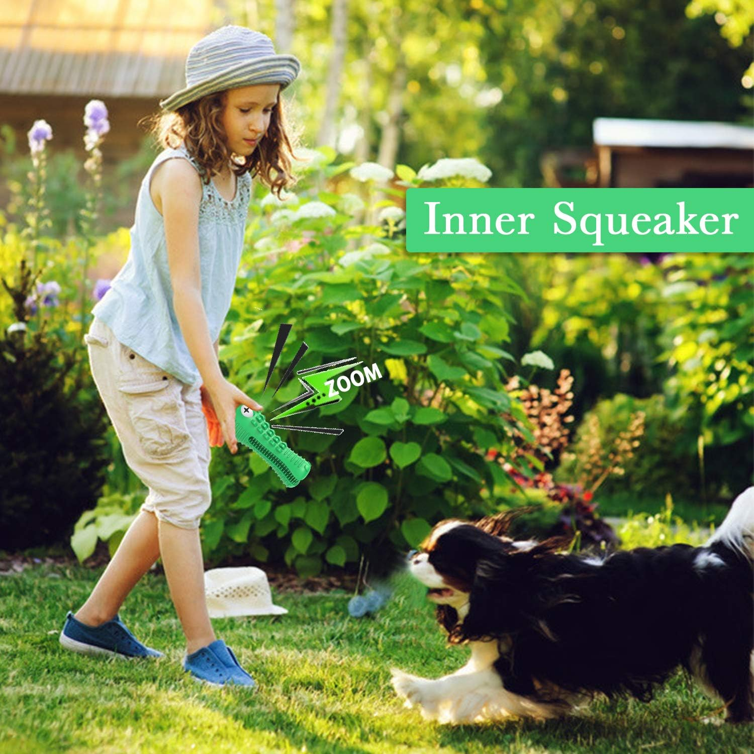 Squeaky Dog Toys for Large Medium Dogs,Tough Indestructible Dog Chew Toys Dog Teeth Cleaning Toothbrush for Dog Dental Care/0 image number 6