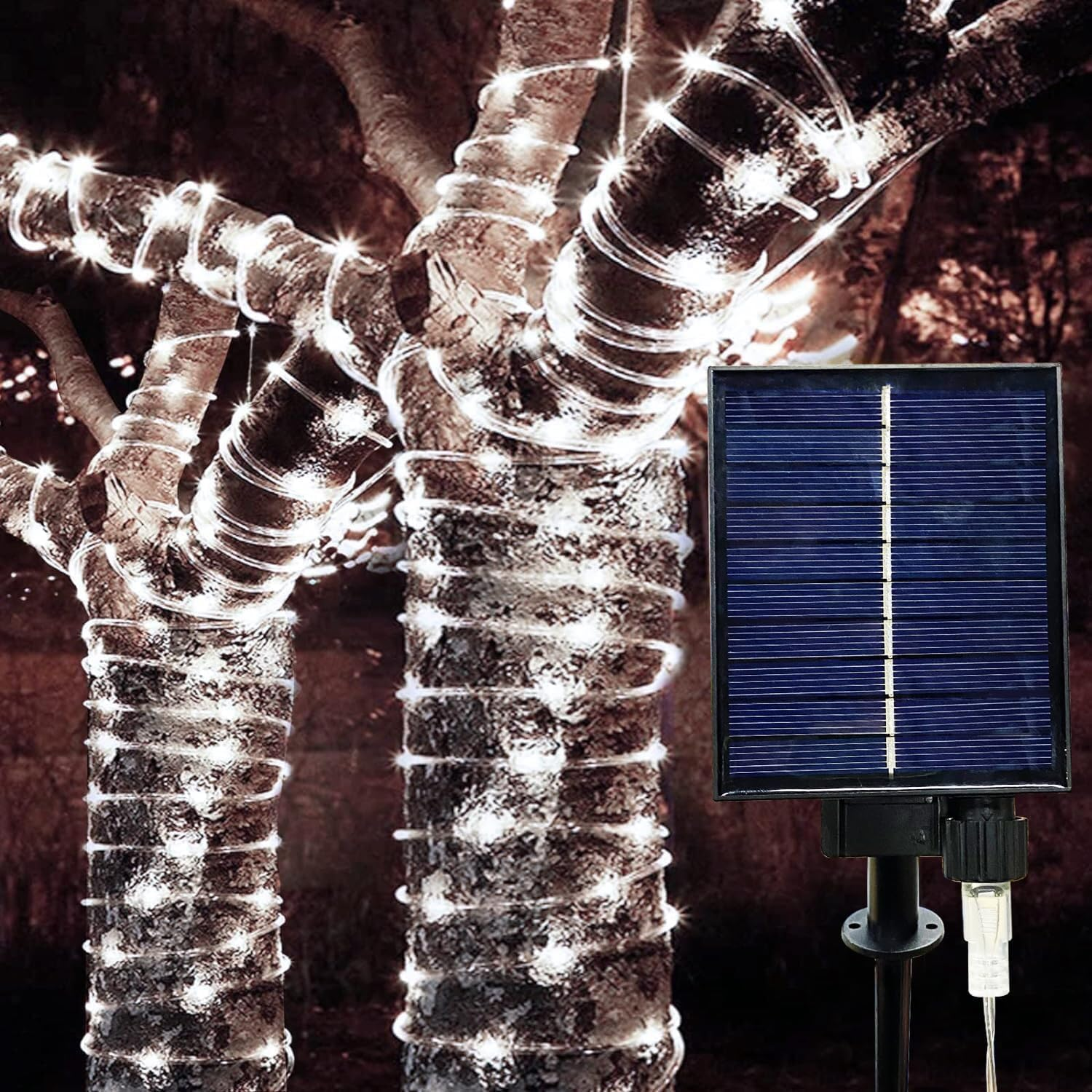 300 LED Solar Rope Lights Outdoor 99 FT Bright Garden String Lights Durable 8 Modes Outdoor Fairy Lights Waterproof Garden Decorative Lights for Fence Patio Decor(Blue)