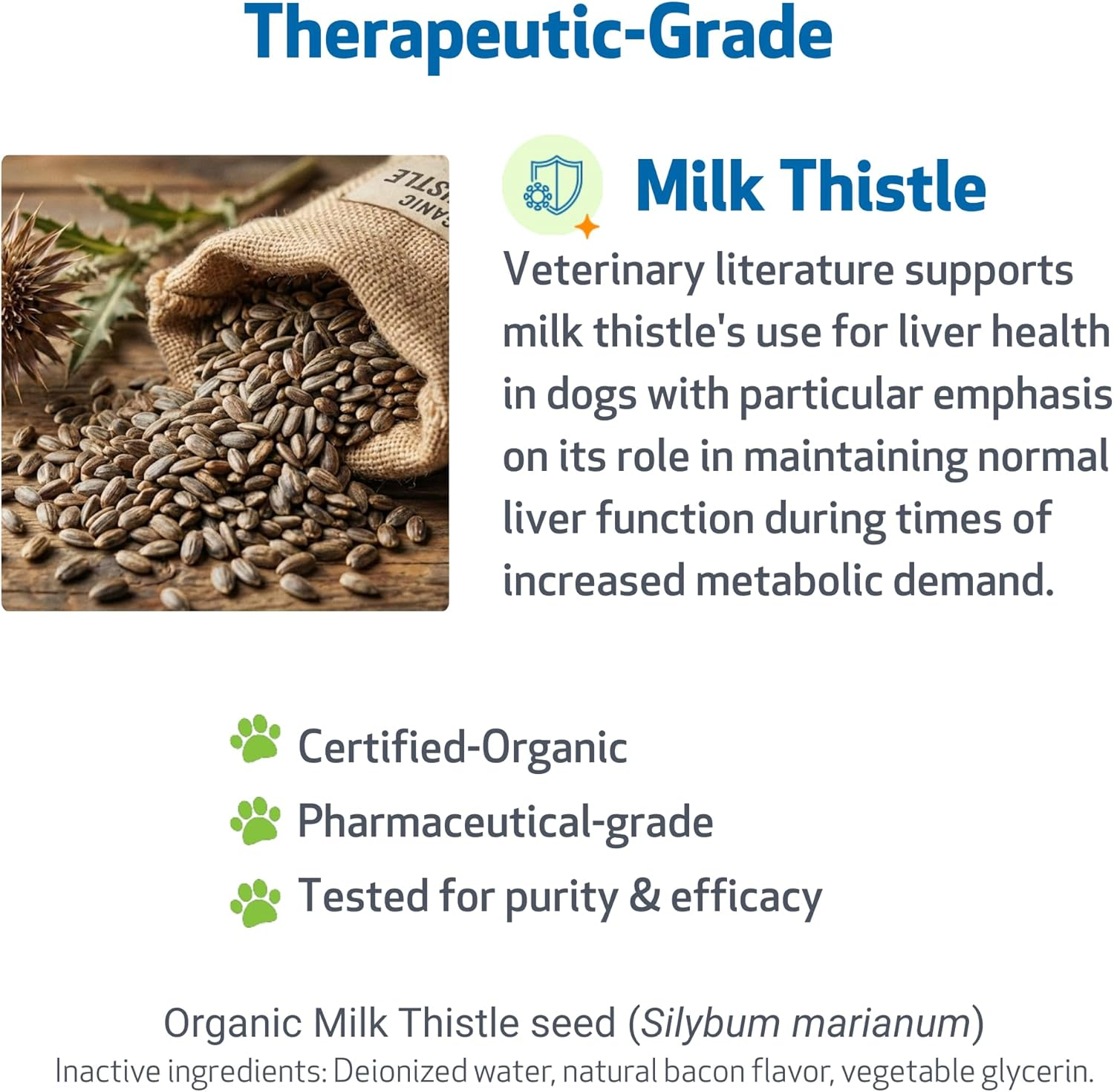 Pet Wellbeing - Milk Thistle for Dogs - Essential Detoxification Support for Canines with Liver Dysfunction (4 Ounce)
