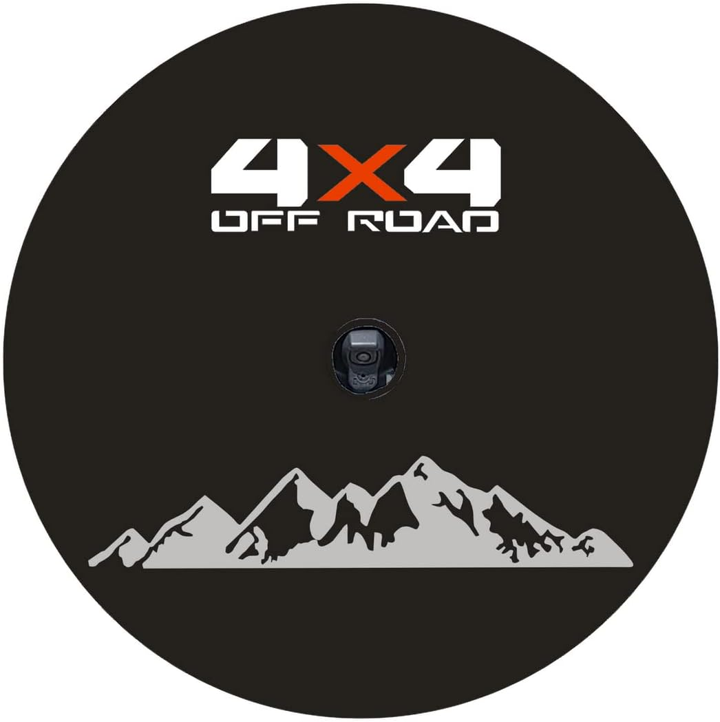 Tribones for Toyota Prado TXL TX, Ford Bronco, Jeep Wrangler Spare Tire Cover with Camera Hole, Spare Wheel Cover with Rear Camera Hole, Tire Cover Protector (XL, 255/75R17, 285/70R17) image number 4