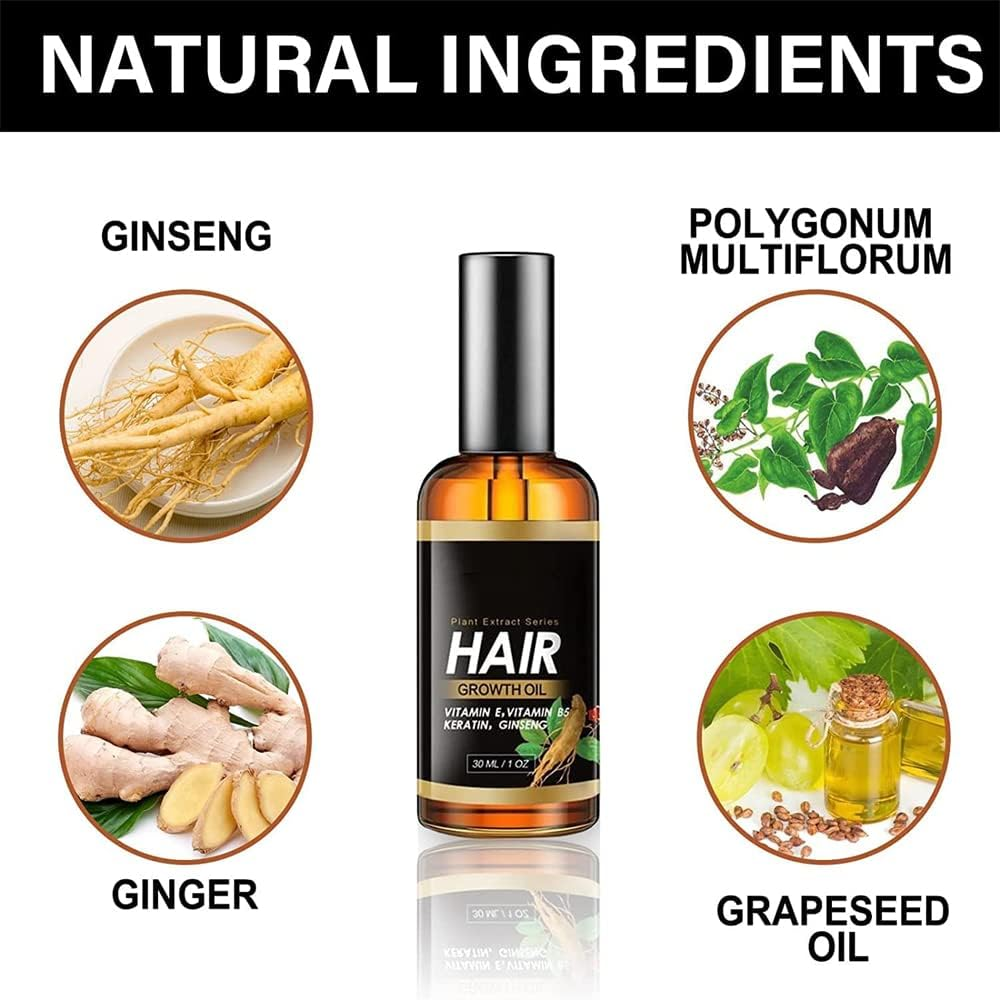 2Pcs Suna Plant Extract Hair Growth Oil,Ginger Germinal Essential Oil Hair Growth Hair Loss Treatment Hair Care Hair Growth Serum for Men & Women image number 6