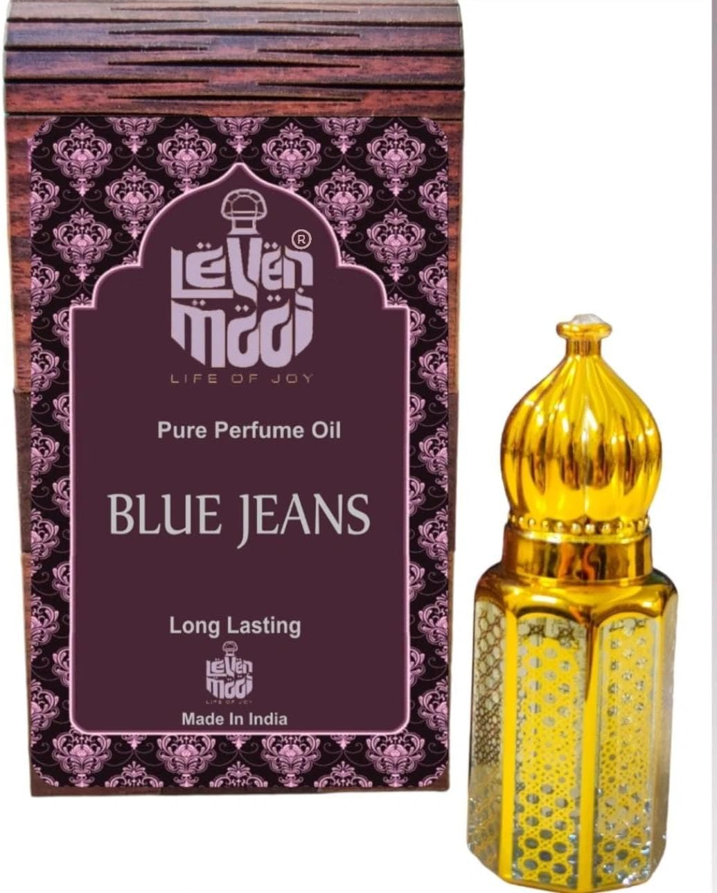 LEVENMOOI BLUE JEANS Wooden Attar for Suitable for Daily Uses,Occasions & Parties Long Lasting Fragrance Roll on Perfume Oil Leak Proof Available in Travel Size for Unisex 12ML image number 5