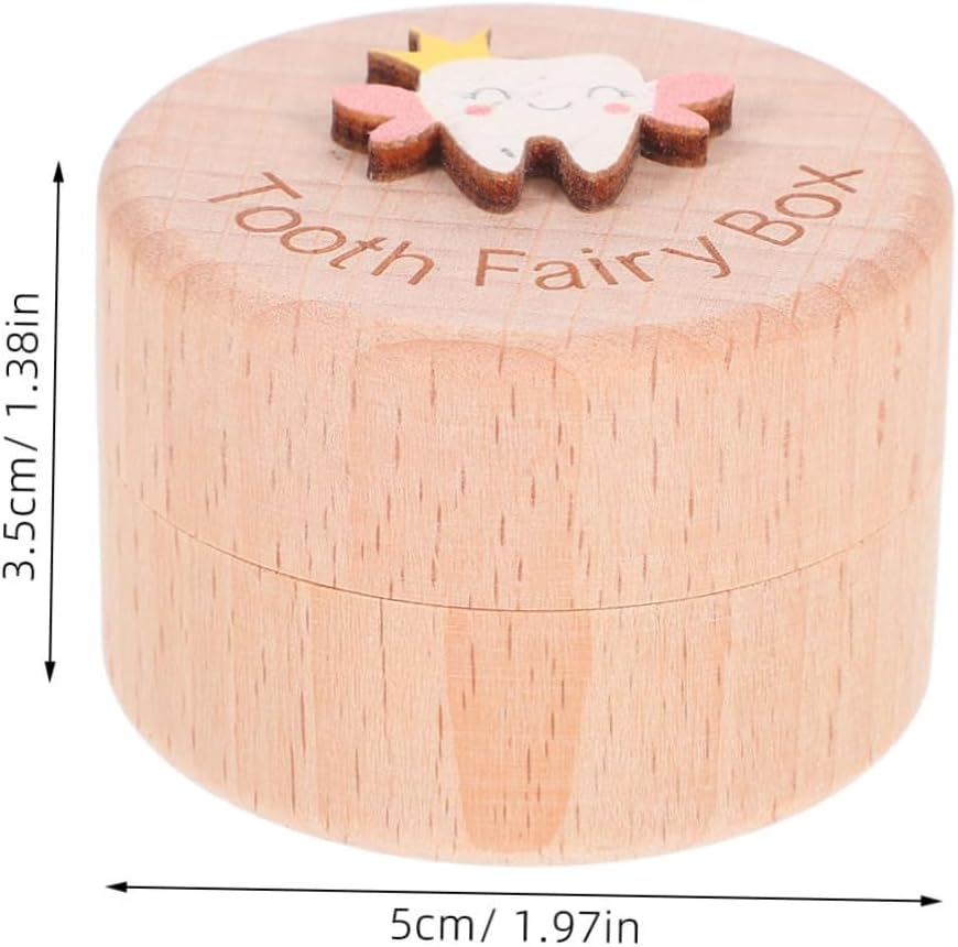 ABOOFAN Wooden Boy Girl'S Teeth Box Cute Tooth Keepsake Organizer for Boys Girls Shower Birthday Present