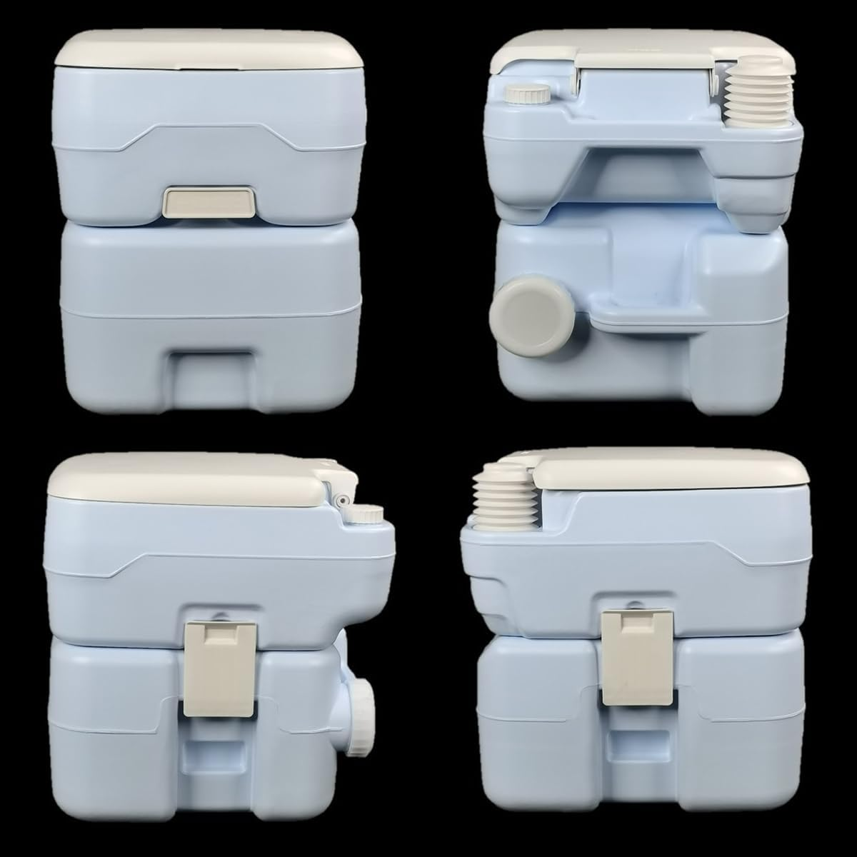 AIMALL 20L Portable Toilet &ndash; 16.53&times;16.33&times;14.37In Marine & Outdoor Toilet, Water-Saving Deodorizing, Detachable for Camping, Boating & Emergency Use image number 1