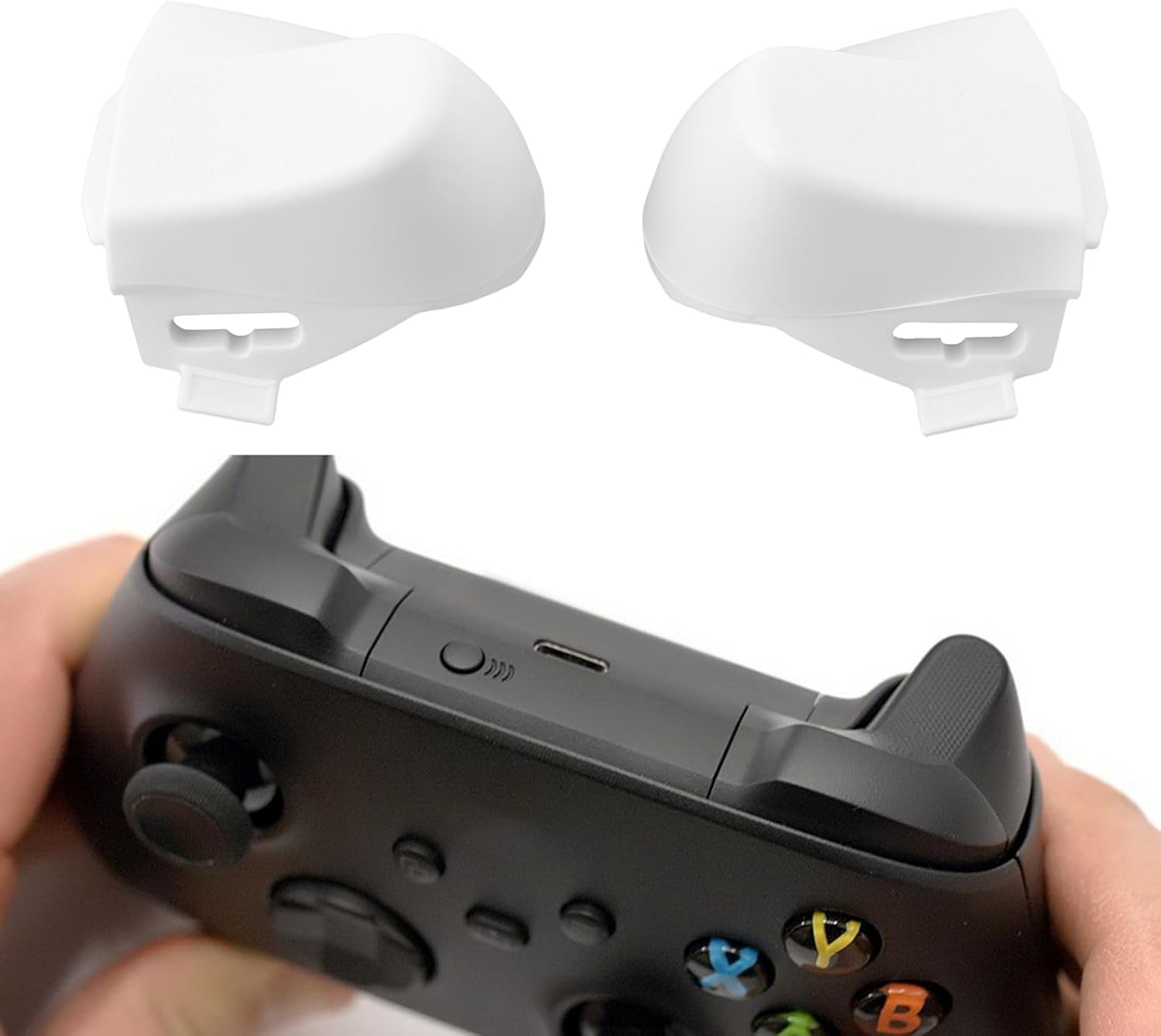 VGOL 4 Pairs LT RT Trigger Buttons Compatible with Xbox Series X | S Controllers (Black and White) image number 5