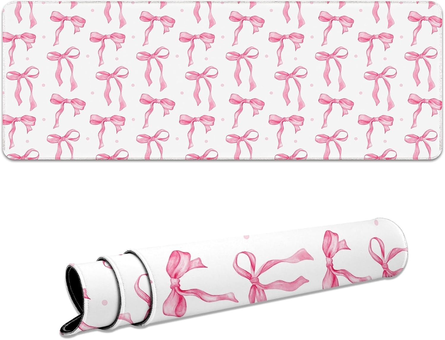 Cute Large Mouse Pad, Aesthetic Mouse Mat with Waterproof and Non-Slip Rubber Base,Gaming Mouse Mat for Daily Office,Home,Desk Pad Mat, 80Cm*30Cm*3Mm(31.5X11.9In), Xl,Pink Strawberry