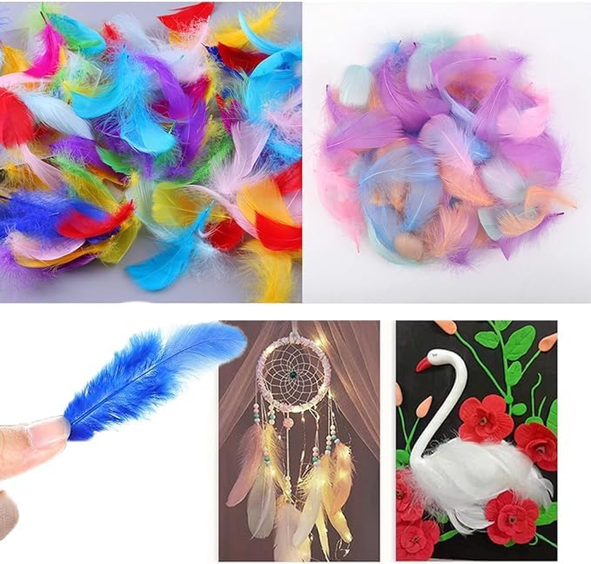 WEZCHUGHAOL Colorful Feathers Assortment for DIY Crafts and Decorations - Vibrant Plume Fluffy Feathers for Dream Catchers, Jewelry Making, and Home D&eacute;cor image number 4