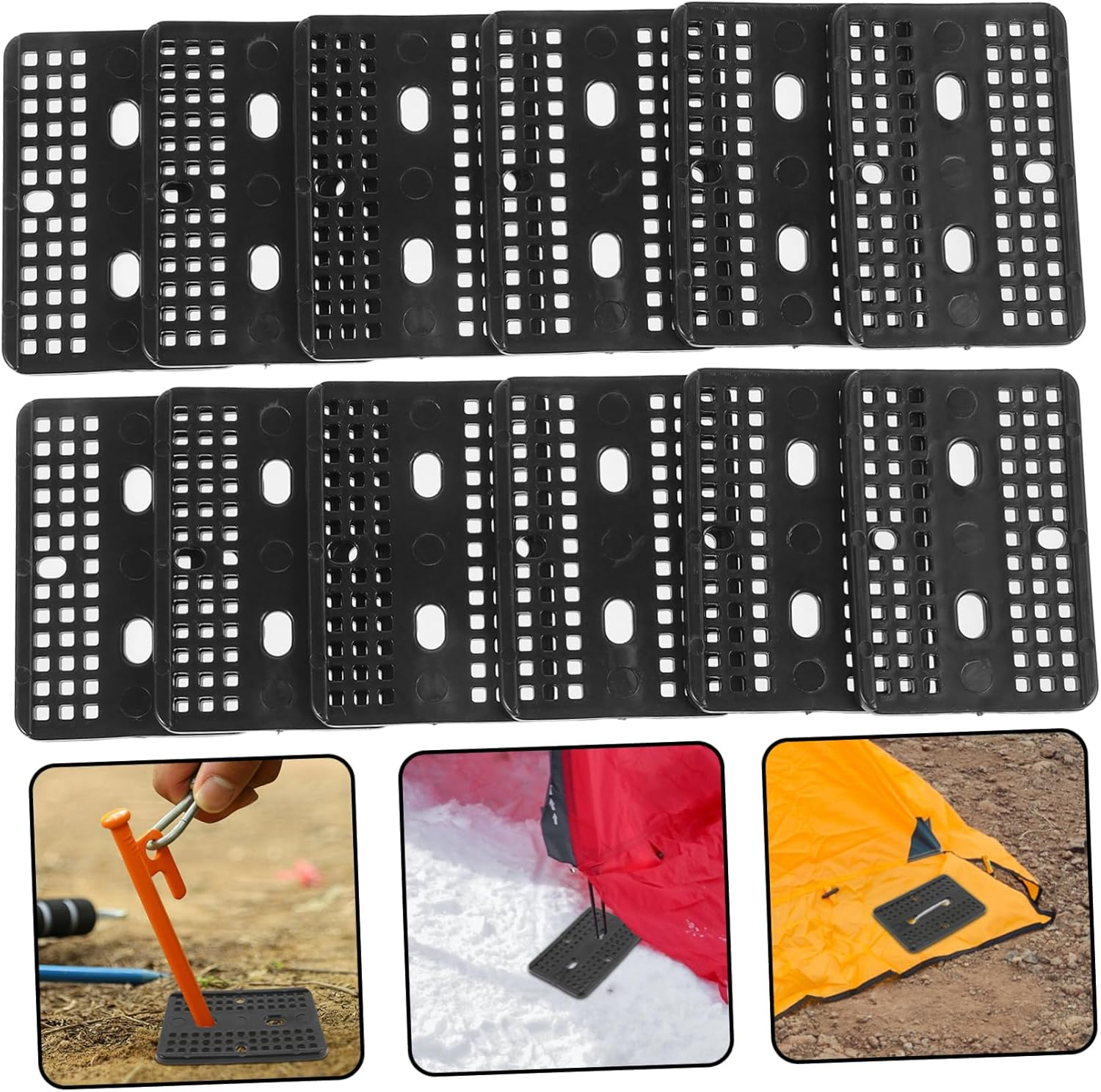 50Pcs U-Shaped Landscaping Staples Gasket for Grass Pad and Ground Cover Barrier Anchors for Tents Tarps and Fences Easy to Install Garden Fixings image number 4