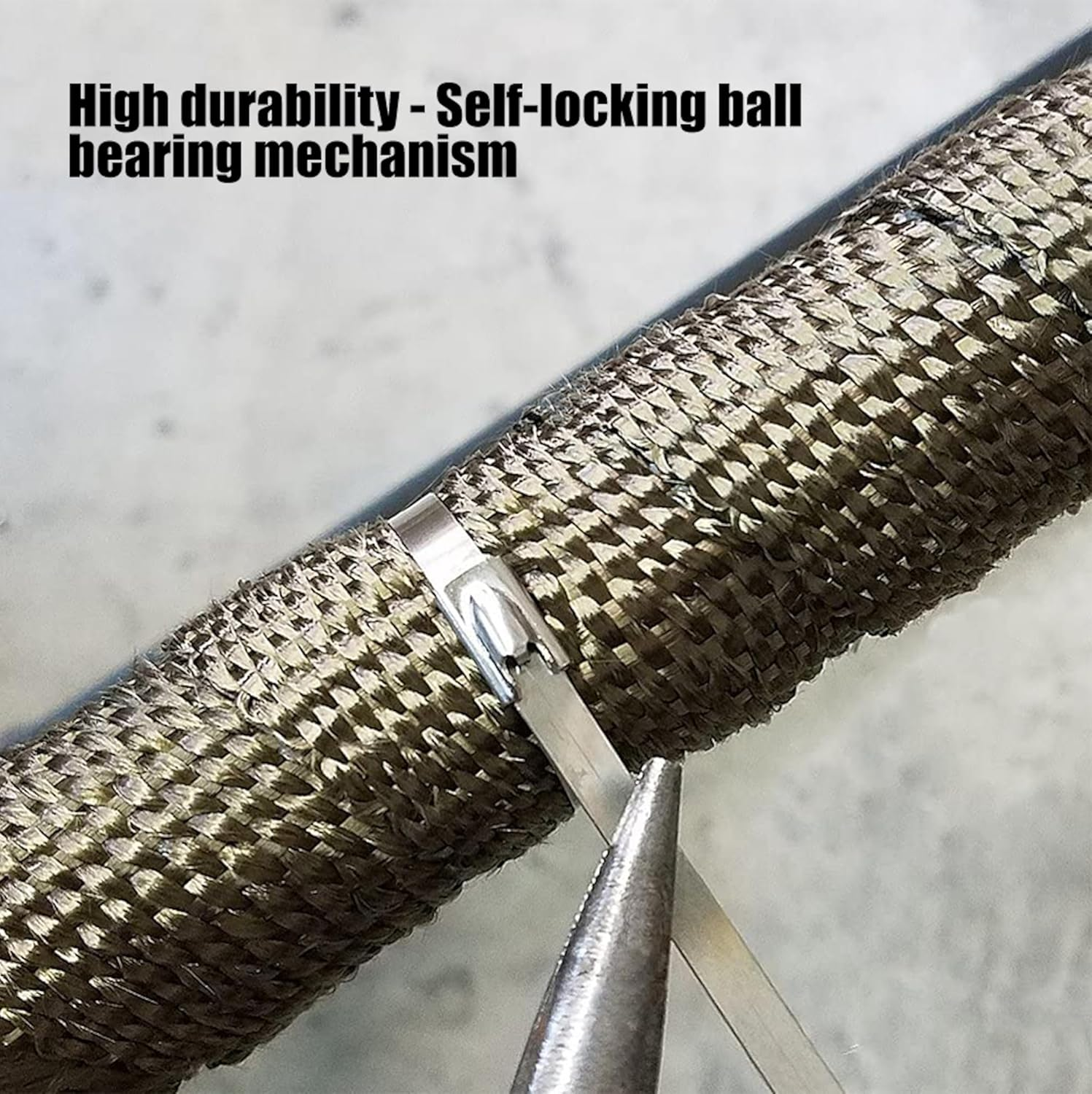 100Pcs Stainless Steel Self Locking Cable Zip Ties Wrap Tie 4.6Mm SS 304 (100Pcs - 200Mm SS Cable) image number 1