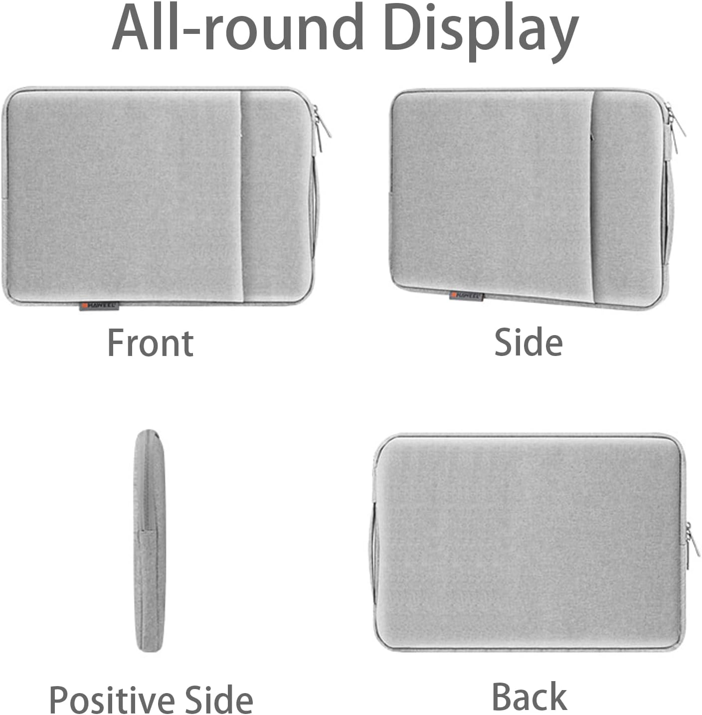 Taoluwin Laptop Sleeve Case, 3-Layer Protective Computer Cover with Padded Interior, Front Pocket for Accessories, Convertible to Mouse Pad (12.5-13.5 Inch) image number 2