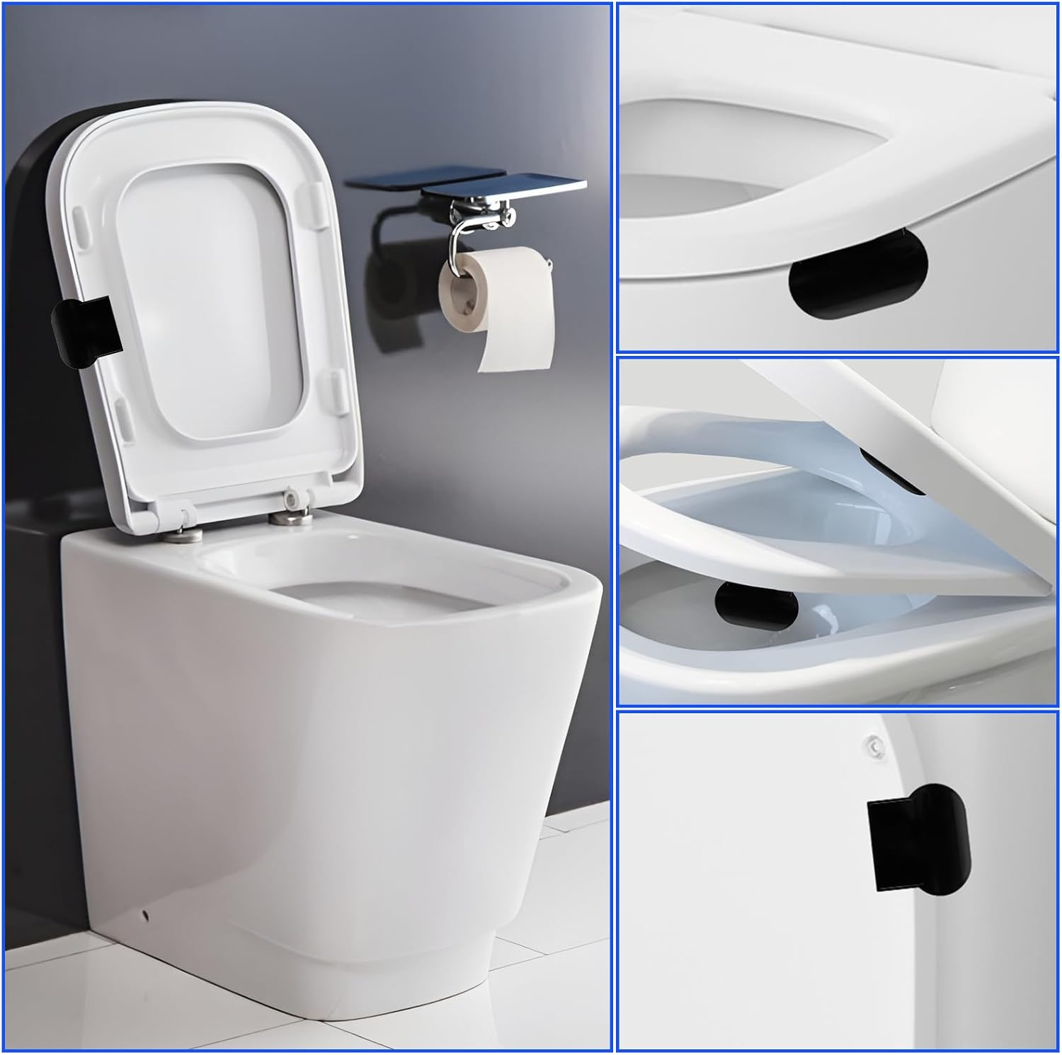 JINGIHE 9Pcs Toilet Lid Lifter, Toilet Seat Lid Handle Cover Lifter, Avoid Touching Bathroom Seat Lifter for Families Home, Hotel, Office, Restaurant and Bathroom Accessories(3 Colors) image number 4