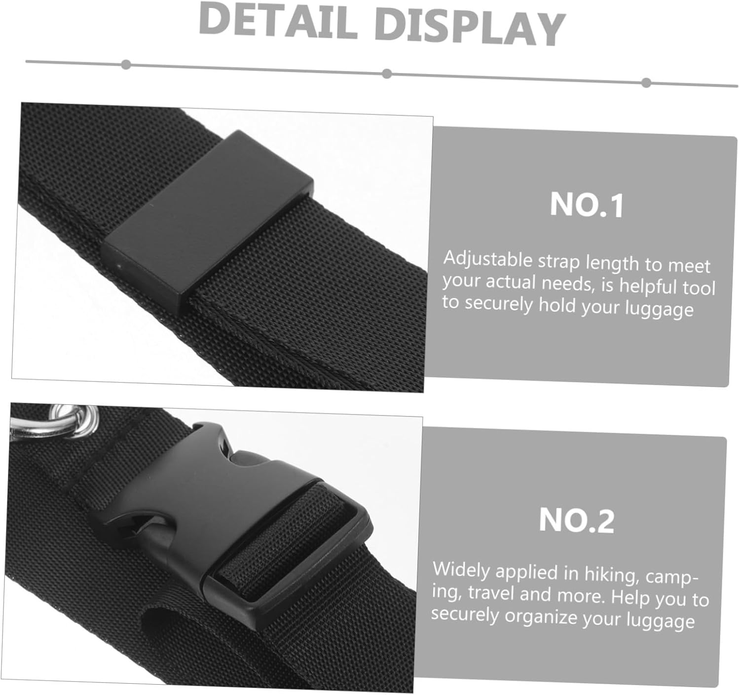 4Pcs Suitcase Luggage Straps Multi-Functional Straps for Travel and Outdoor Use image number 6