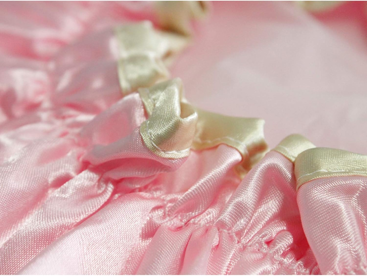 Useful Shower Cap Monochrome Double Layer Thick Waterproof Shower Hair Hat Rain Cover Suitable for Adults and Children Suitable for Ladies, Children and Girls, Travel Sp (Color : Champagne)