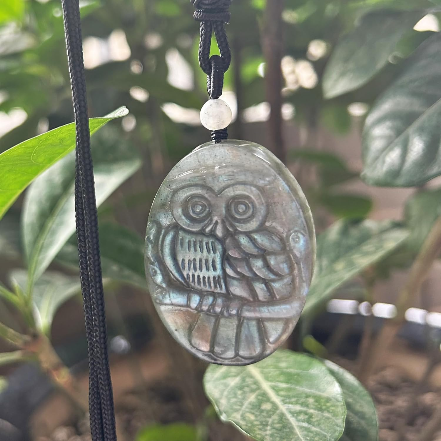 Natural Boutique Labradorite Crystals and Healing Stones,Haped Diy-Jewelry Pendant image number 2