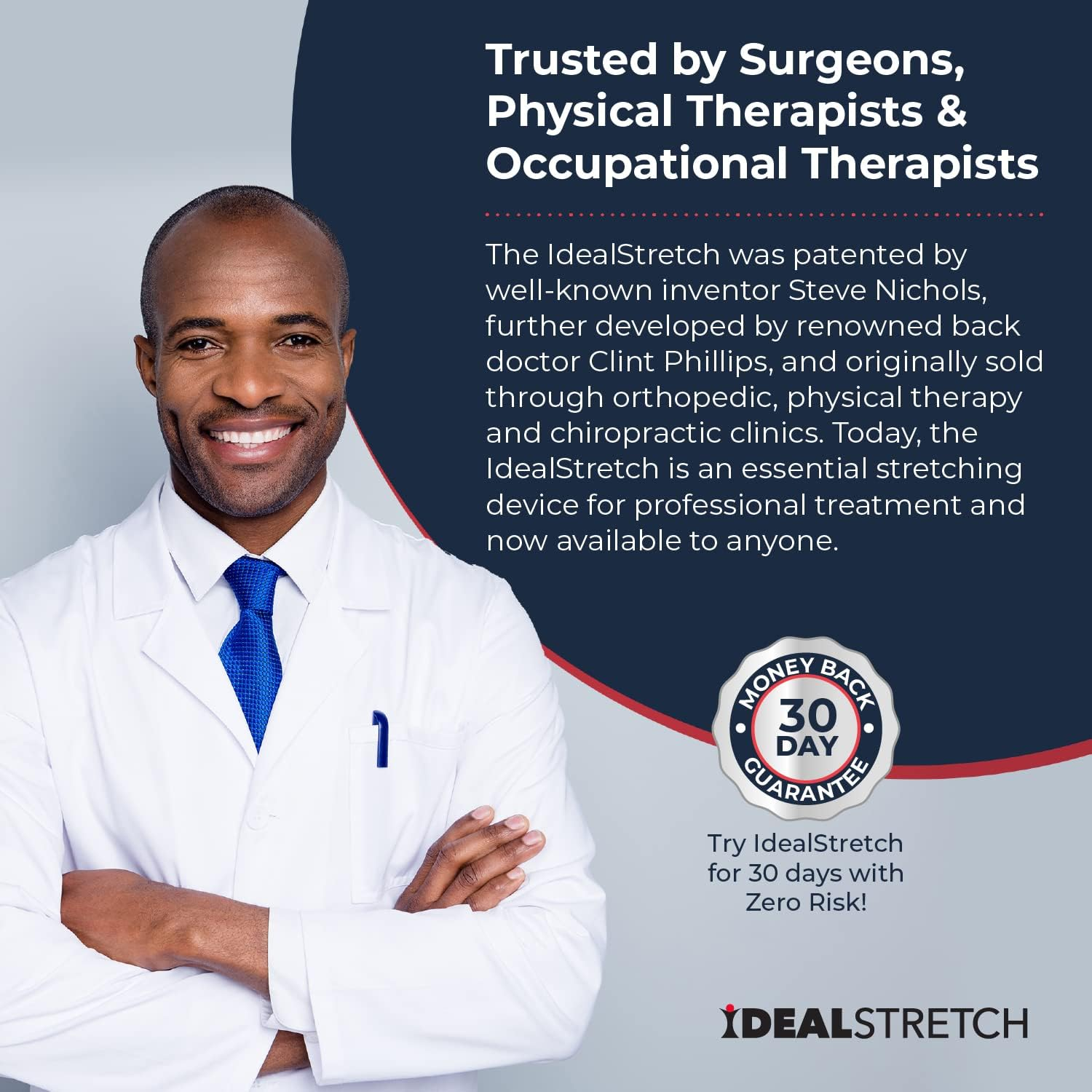 Idealstretch Original Hamstring Stretcher Device - Hamstring & Calf Stretcher Reduces Pain & Provides Deep Knee Stretch - Red image number 6